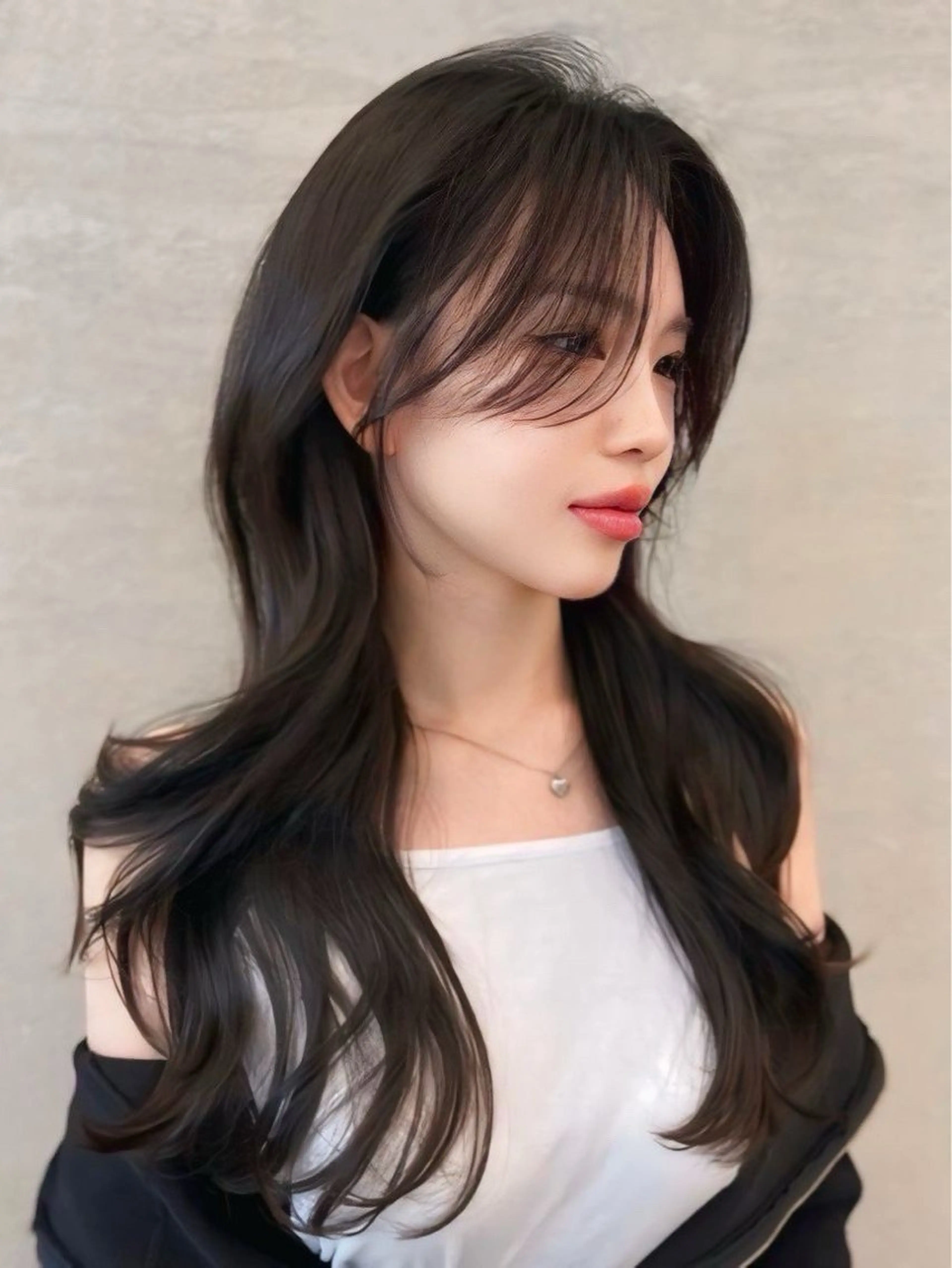 ロング カラー 黒髪 透明感カラー カット ヘアカラー Coreさち 【カットモデル募集】のヘアスタイル