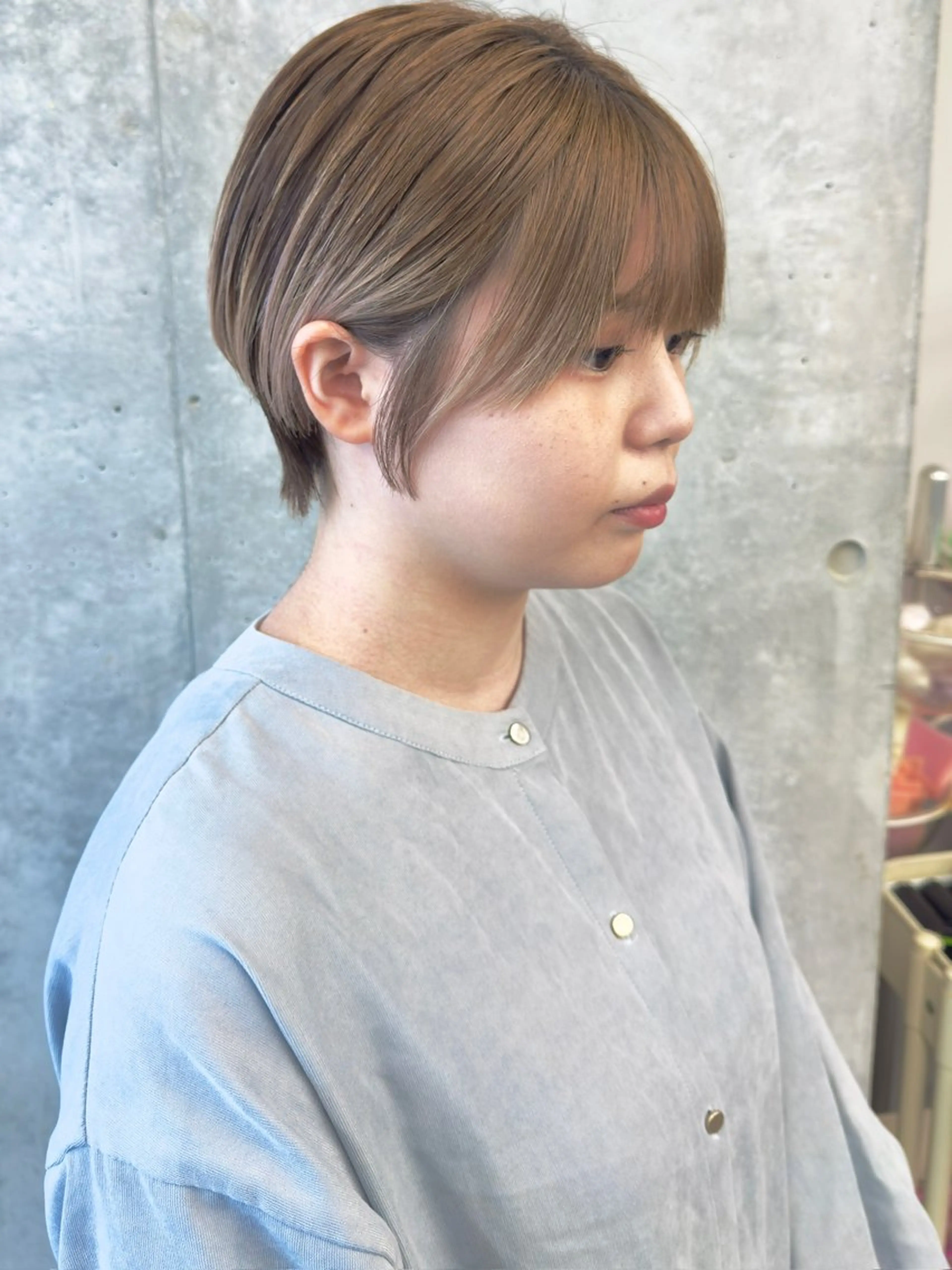 ショート くびれヘア 顔周りカット レイヤーカット ショートヘア 小顔カット 安齋 大樹 /ショート/レイヤーのヘアスタイル