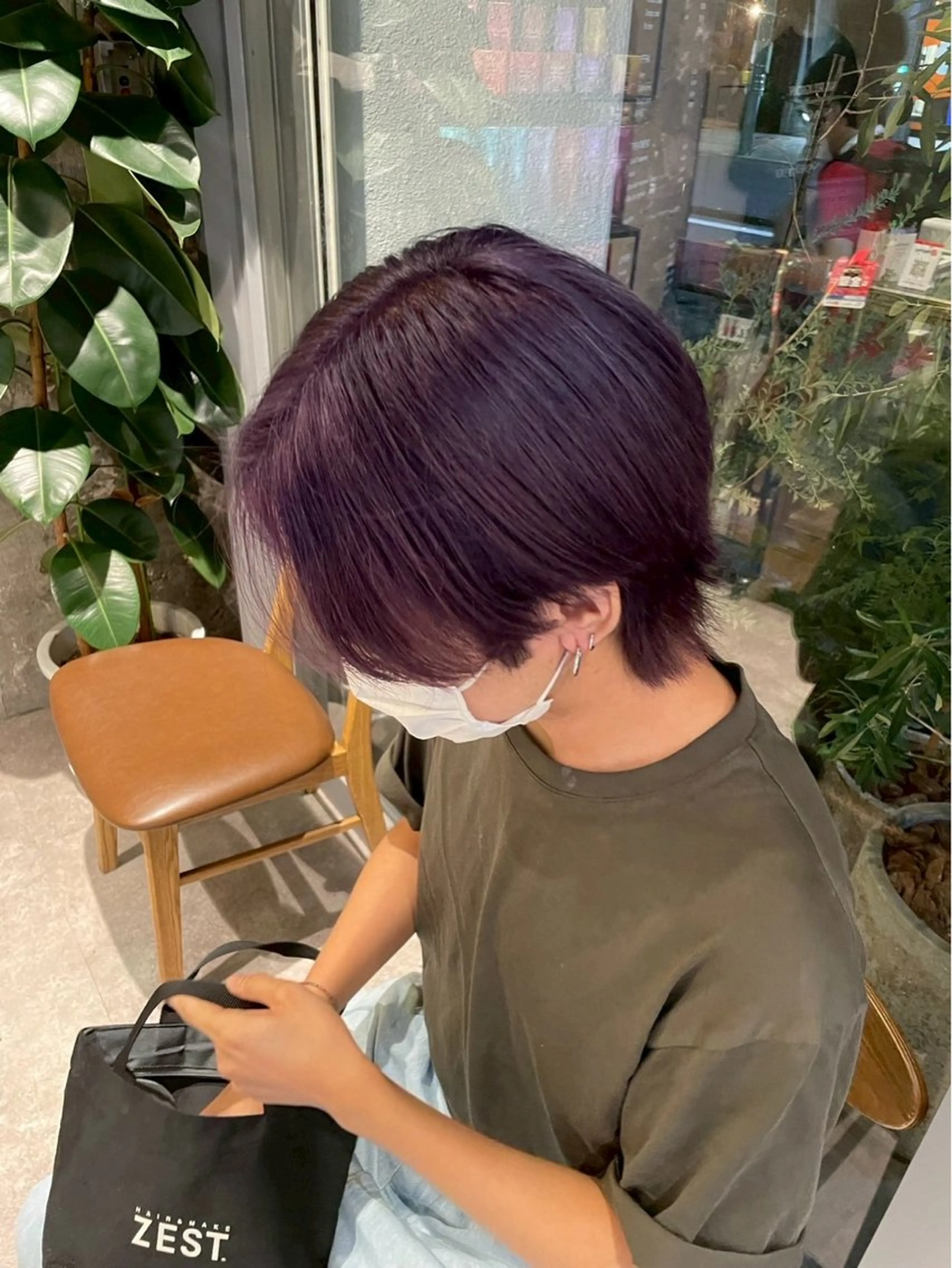 カラー メンズ ヘアカラー 🎀咲月🎀レイヤー /暖色透明感カラーのマツエク・マツパデザイン