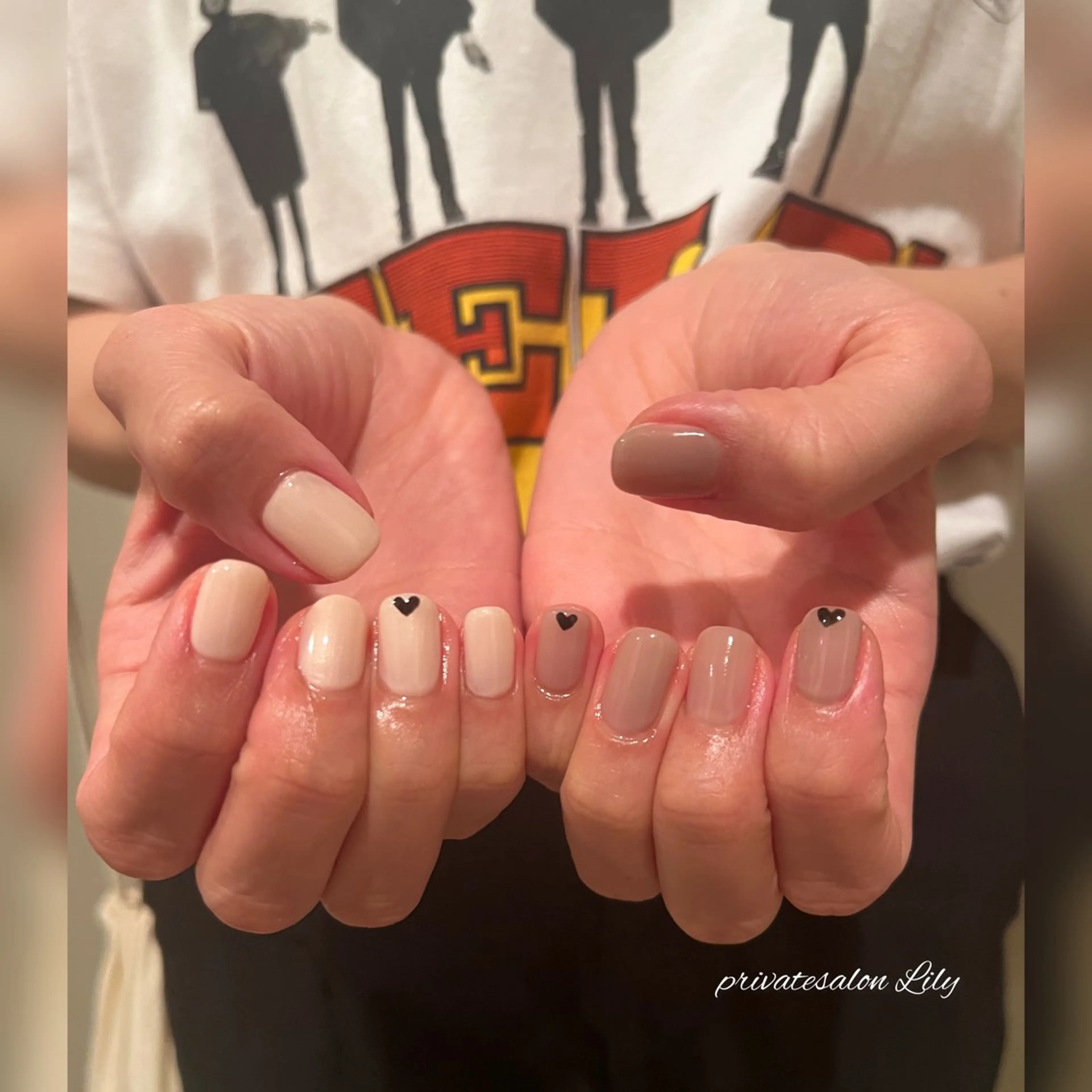 ネイル ハート ハンドネイル salon Lilyのネイルデザイン
