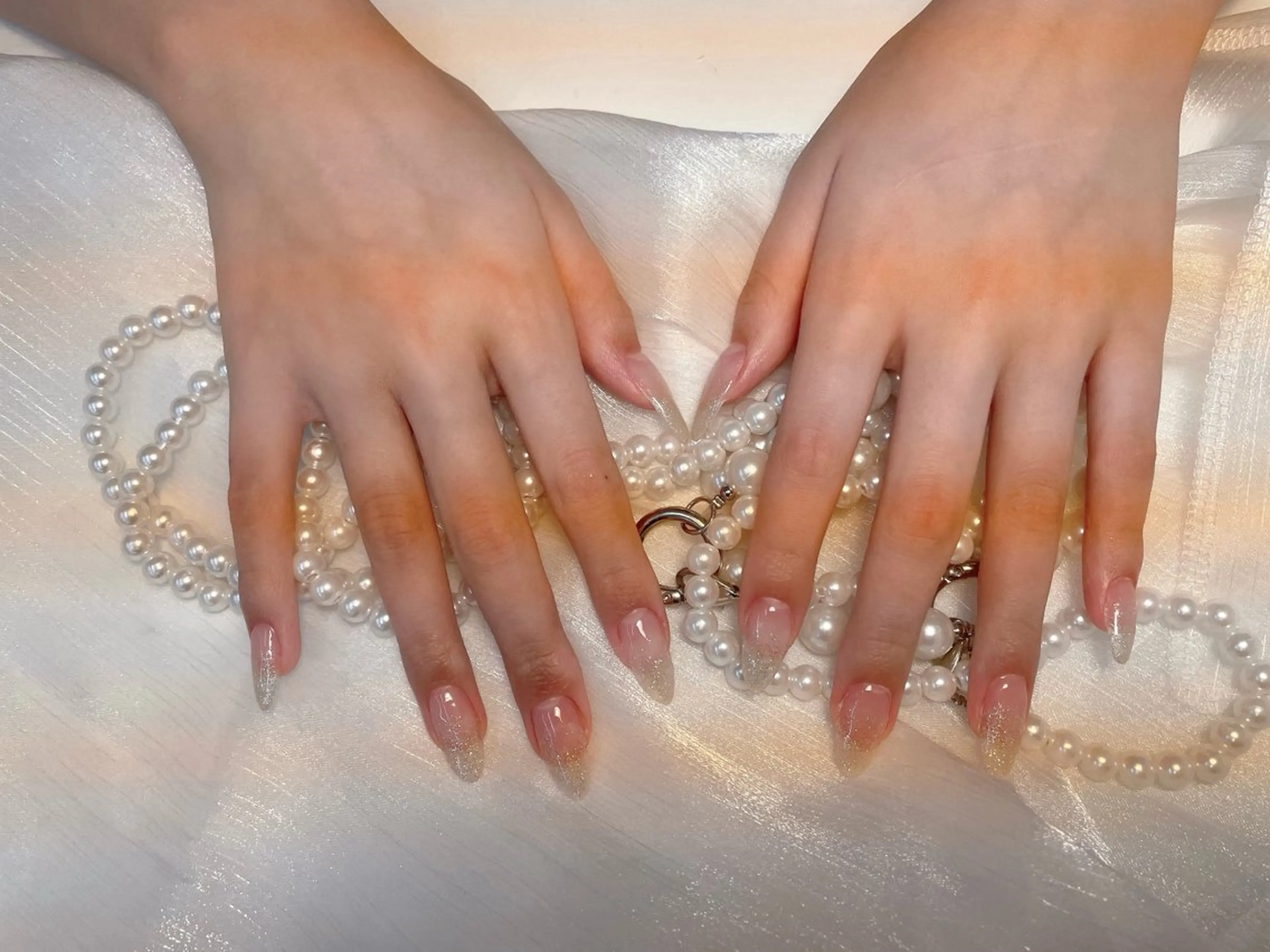 ネイル ラメ(グリッター) ラメグラデーション 🩵Minmin nail salonのネイルデザイン