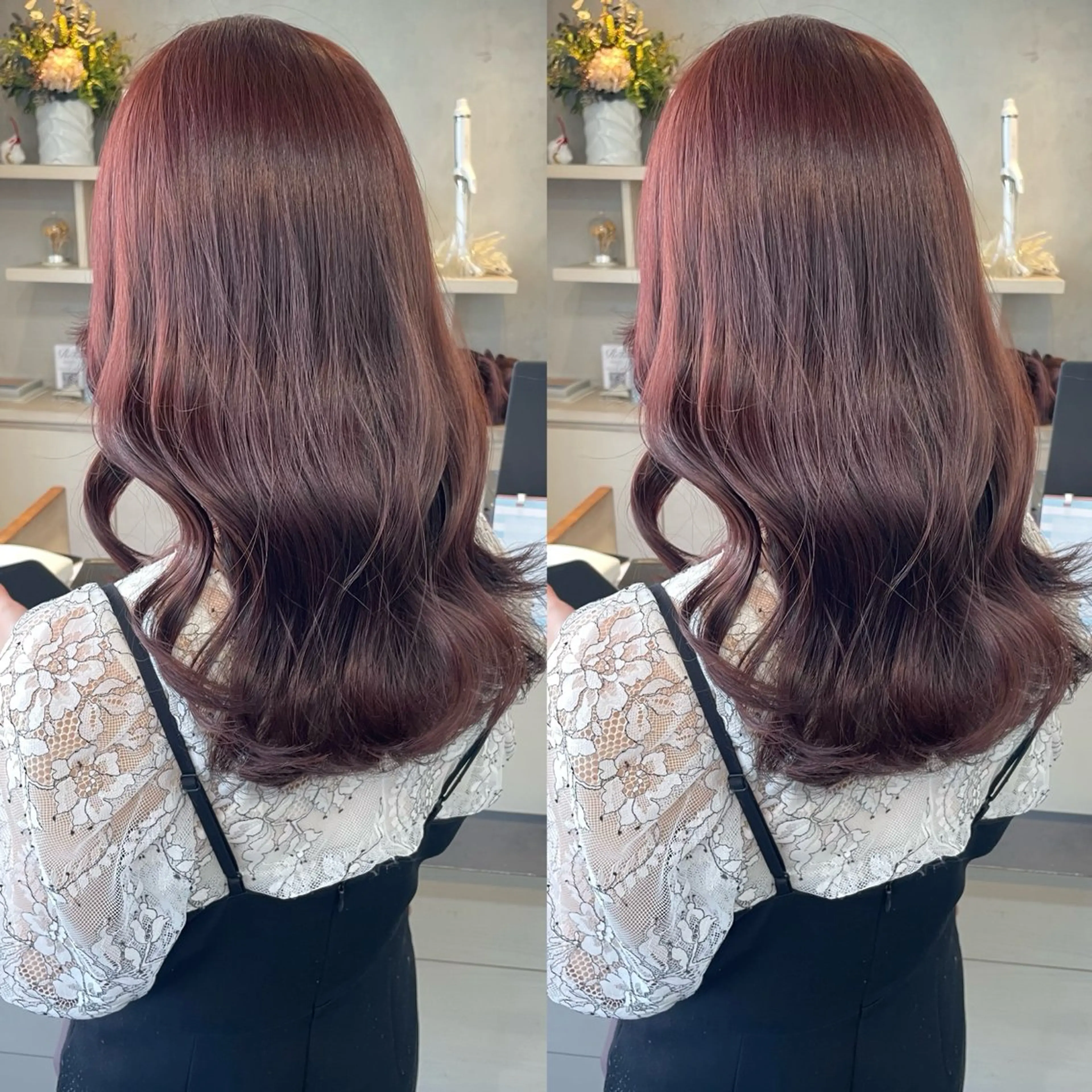 セミロング カラー カット ヘアカラー トリートメント kana ブリーチなしカラー✨のヘアスタイル