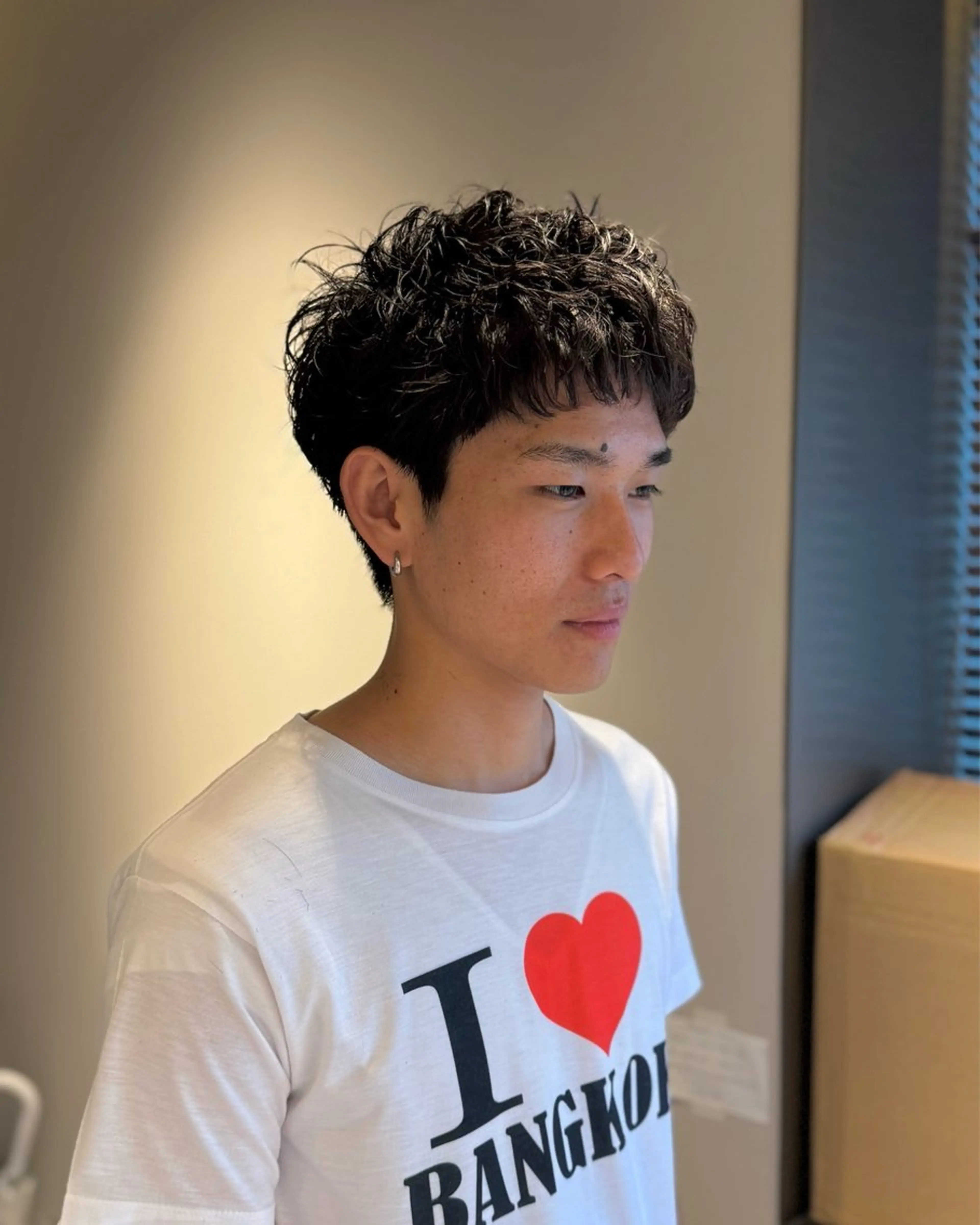 ショート パーマ メンズ メンズパーマ スパイキーショート ショートヘア カット パーマ メンズ特化 ショート パーマ 丸山のヘアスタイル