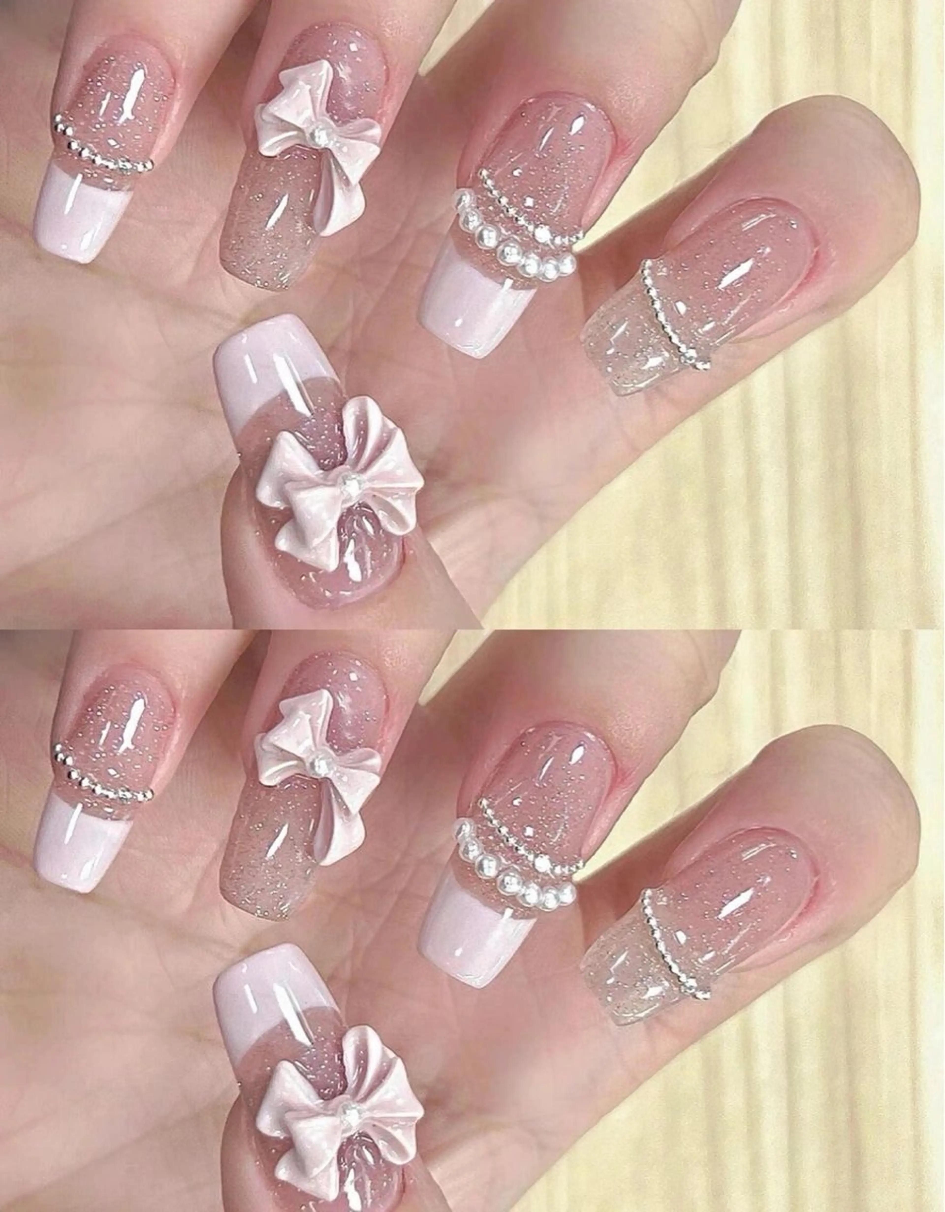 ネイル 長さ出し フレンチネイル グラデーション 卒業式 マグネットネイル ハンドネイル MIHANA HIKARIのネイルデザイン