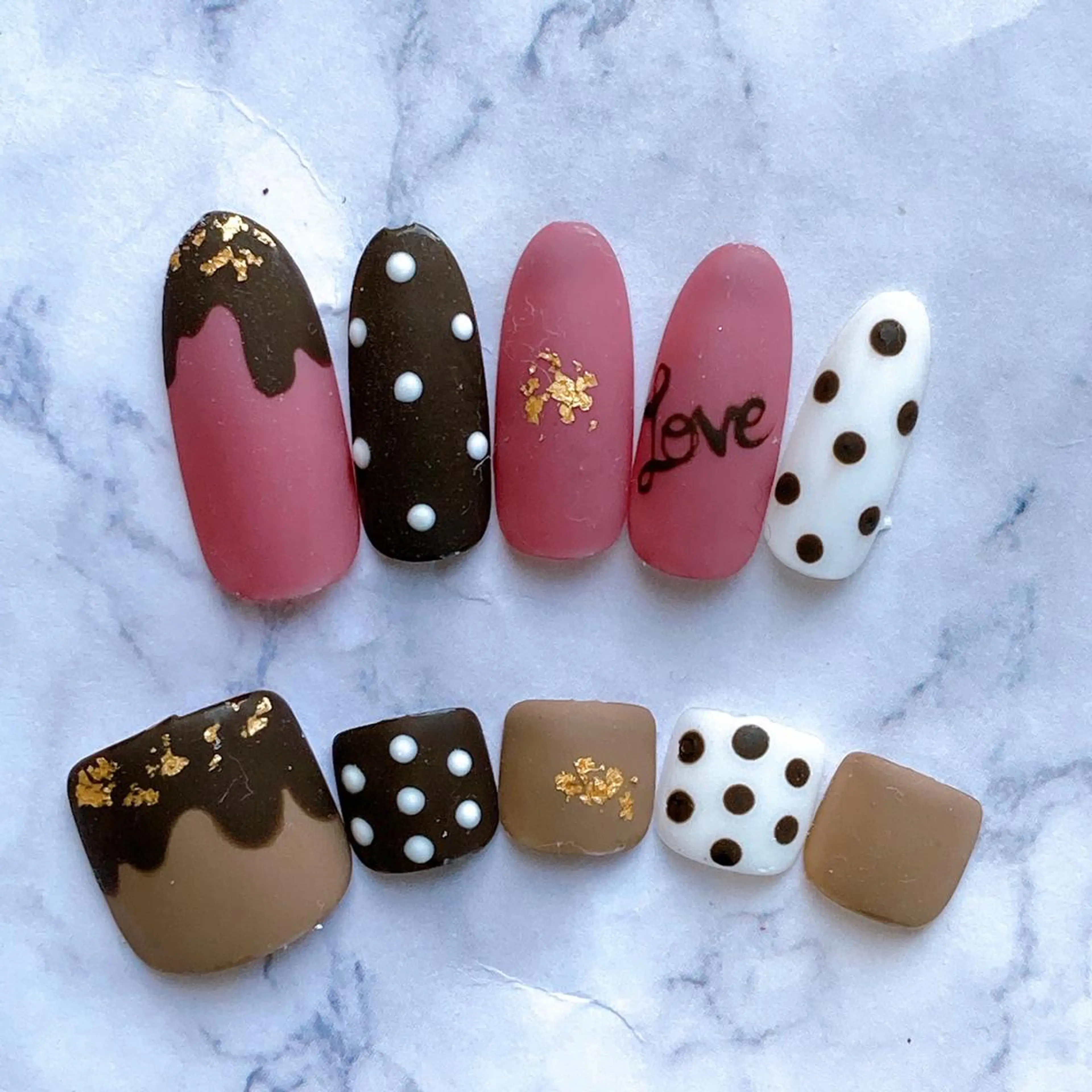 ネイル アートネイル ジェルネイル パラジェル バレンタイン 冬ネイル Rairia nail本八幡店のネイルデザイン