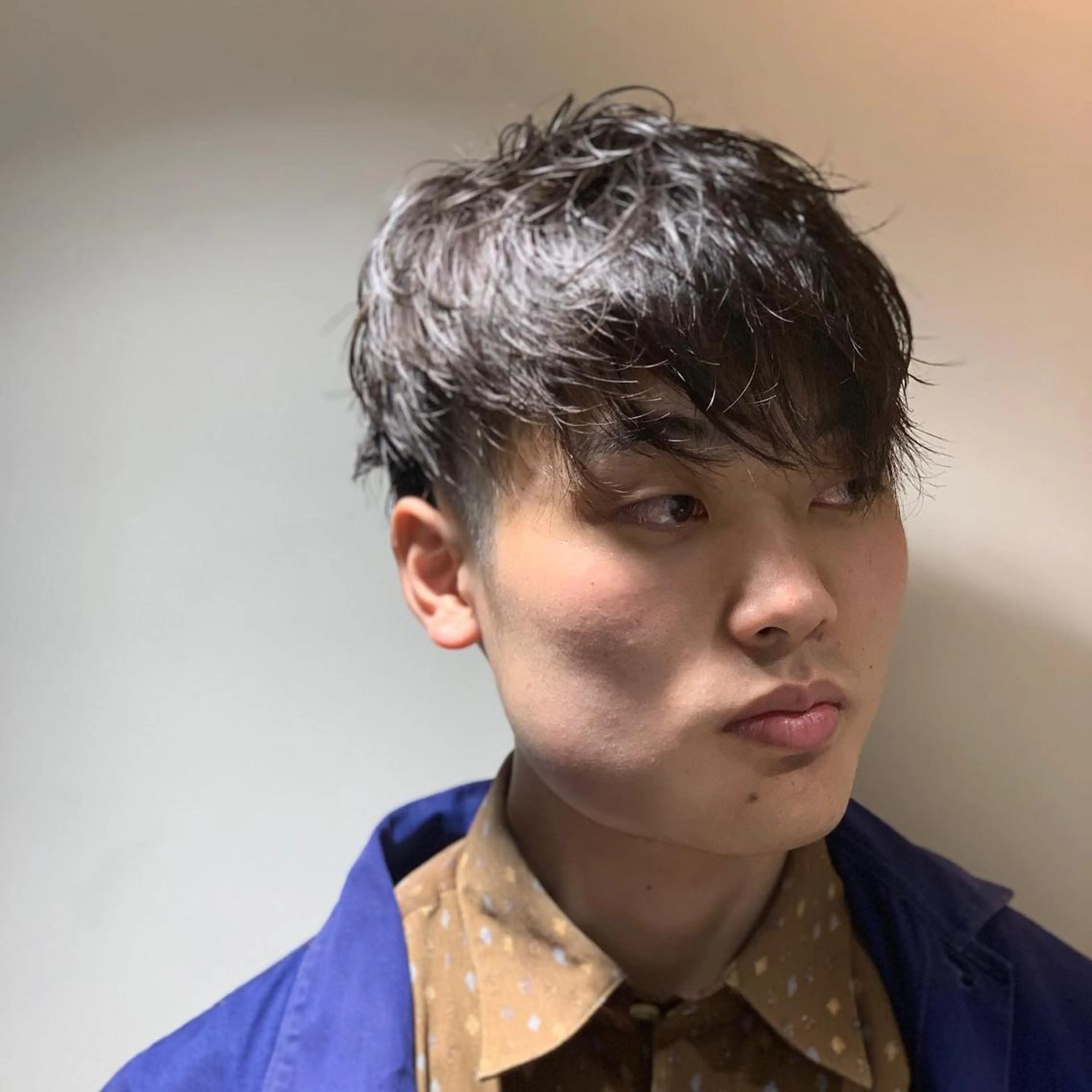 ショート パーマ メンズ ヒロ銀座 バーバーショップ神楽坂所属・ひらお あおとのヘアスタイル