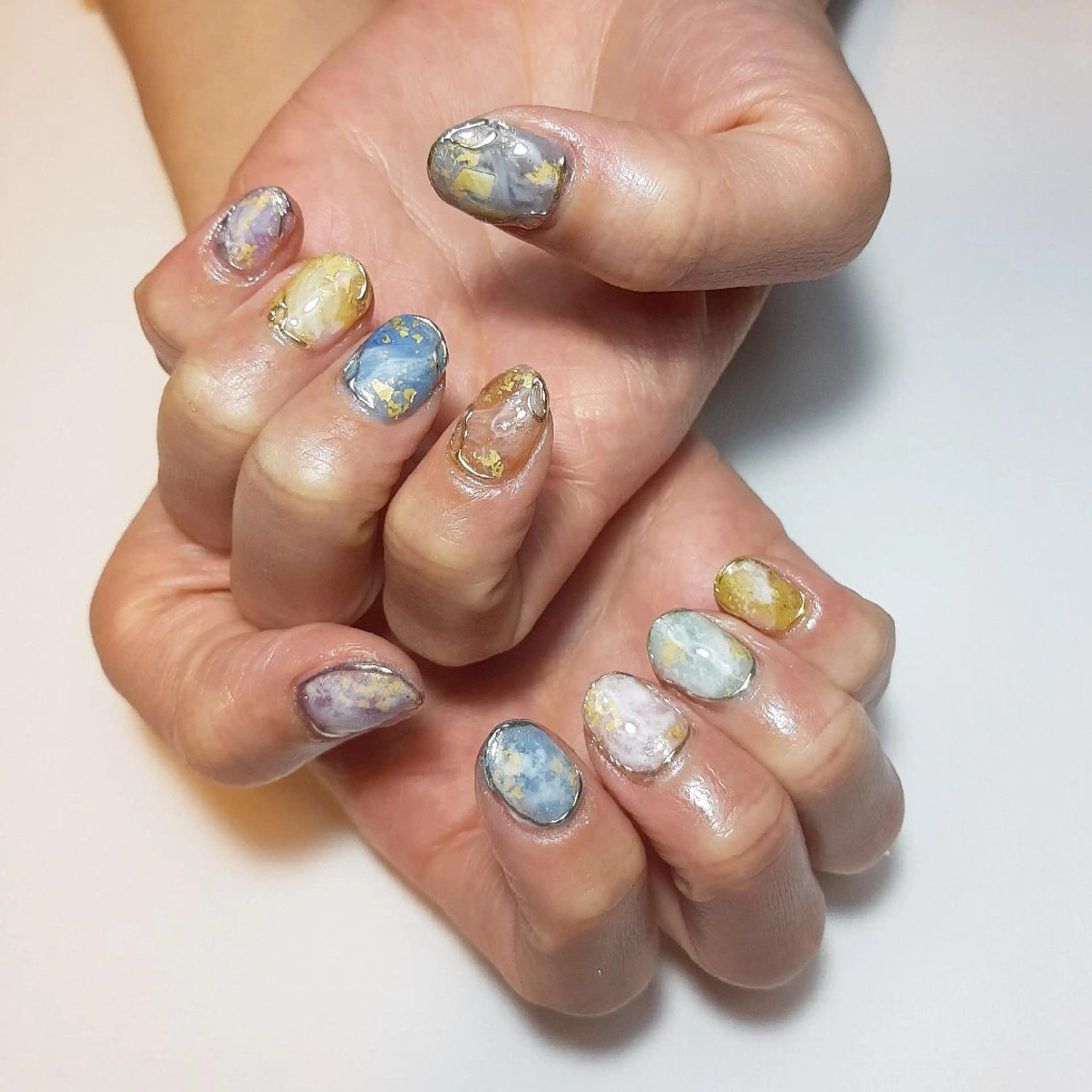 ネイル ニュアンスネイル 春ネイル owlnail /持込みデザイン専門のネイルデザイン