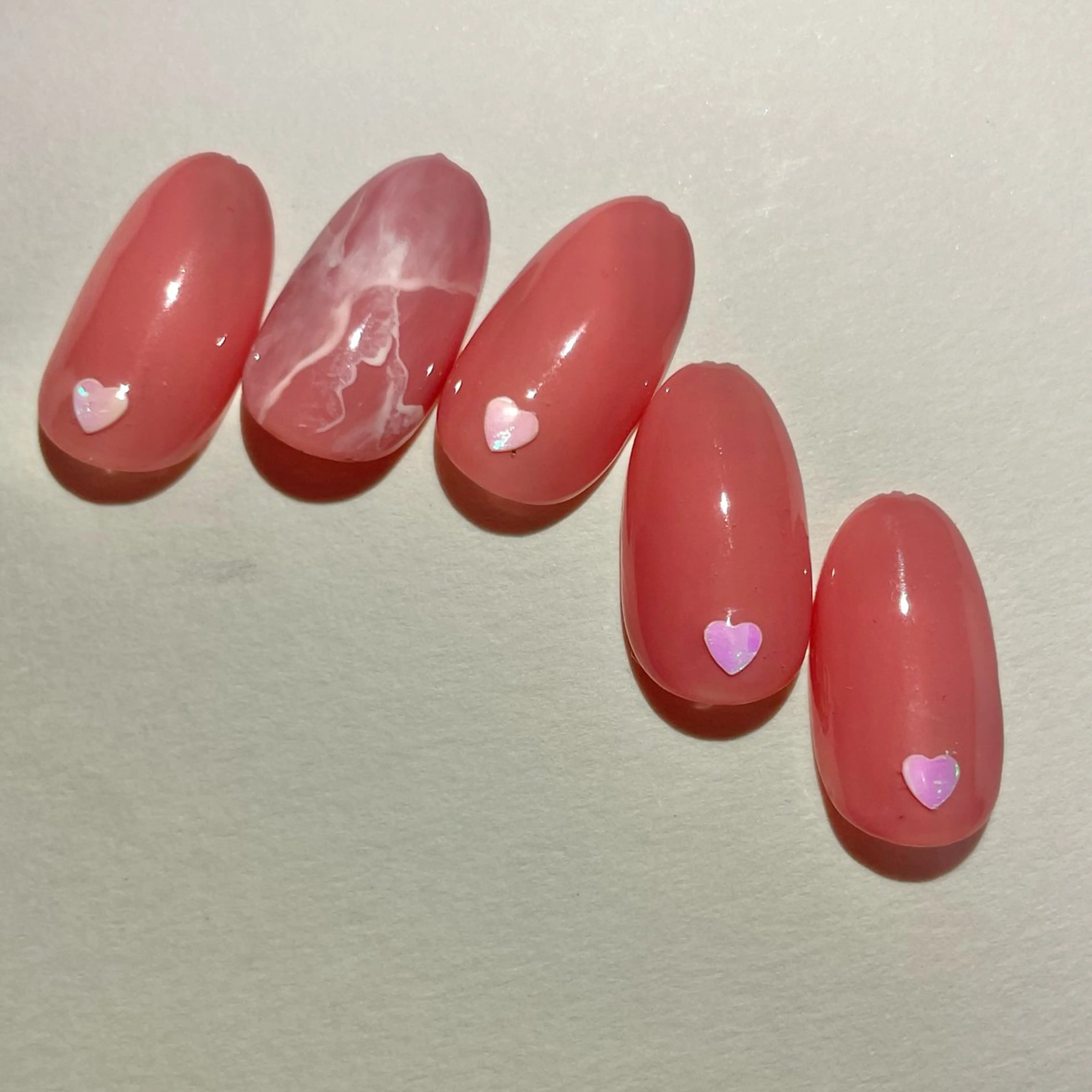 ネイル ハート 大理石ネイル(マーブル) Elm beauty salonのその他イメージ