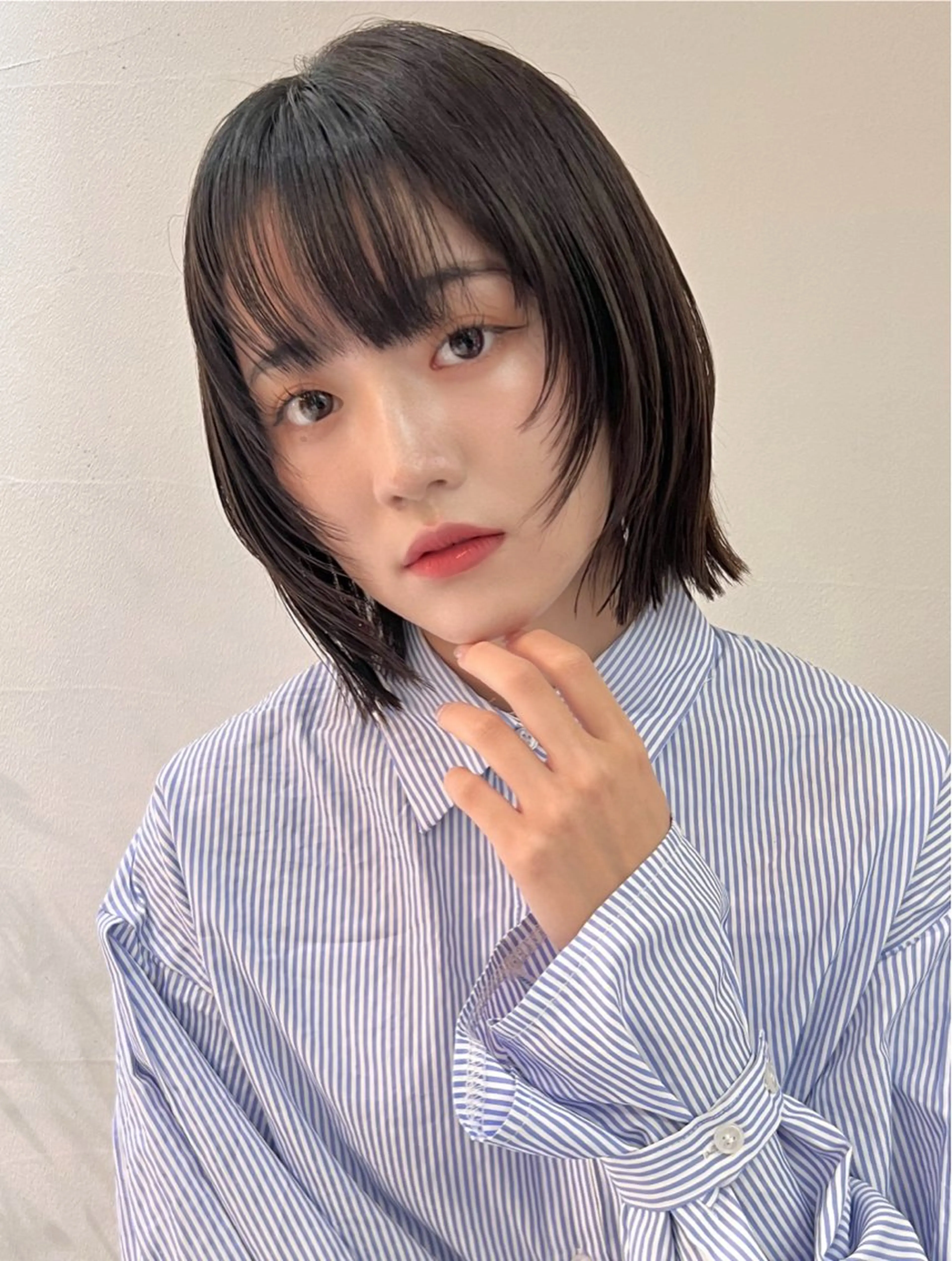 ミディアム カット ヘアカラー 大瀧菜月 ボブ/艶髪縮毛矯正のヘアスタイル