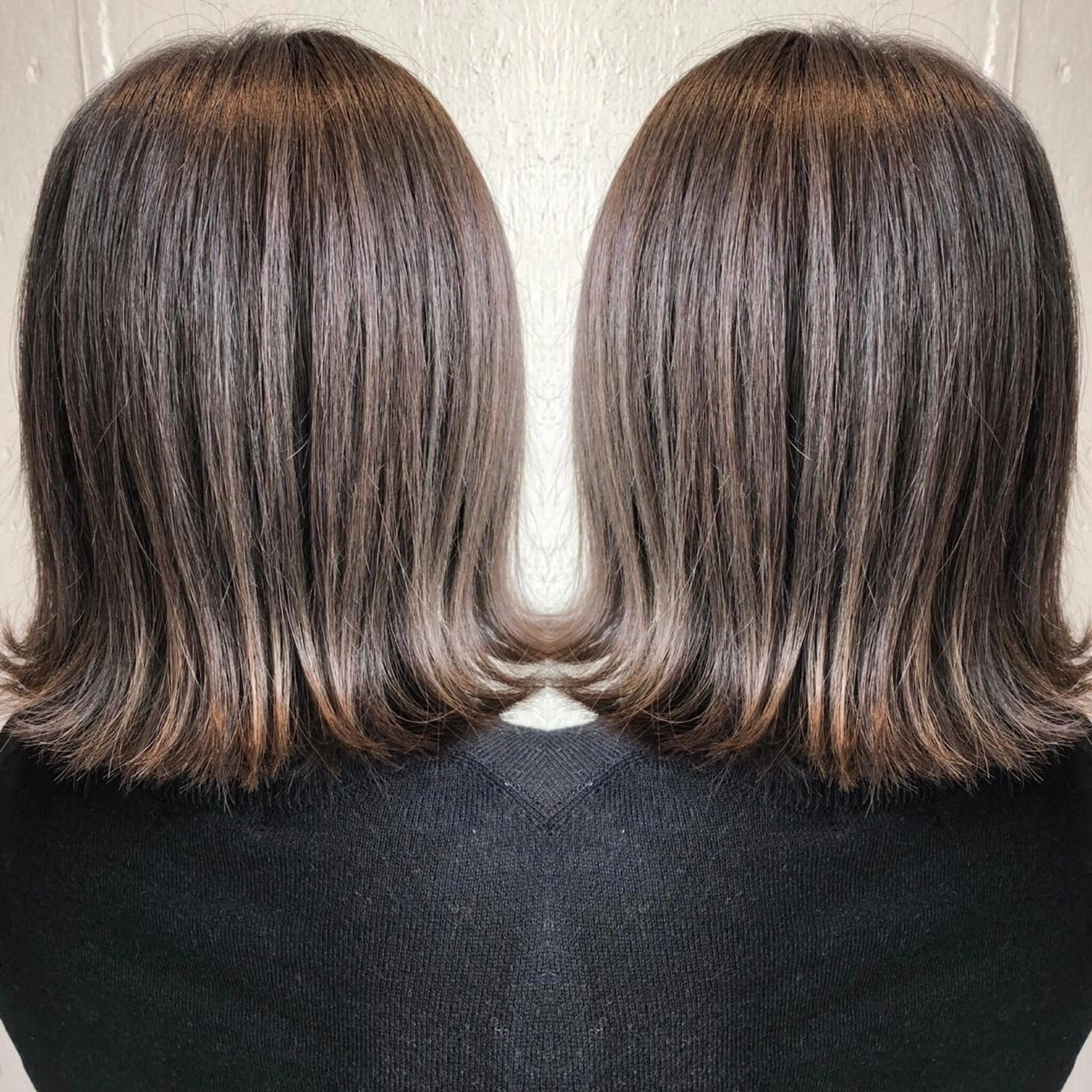 ミディアム アッシュ あらき ちさとのヘアスタイル