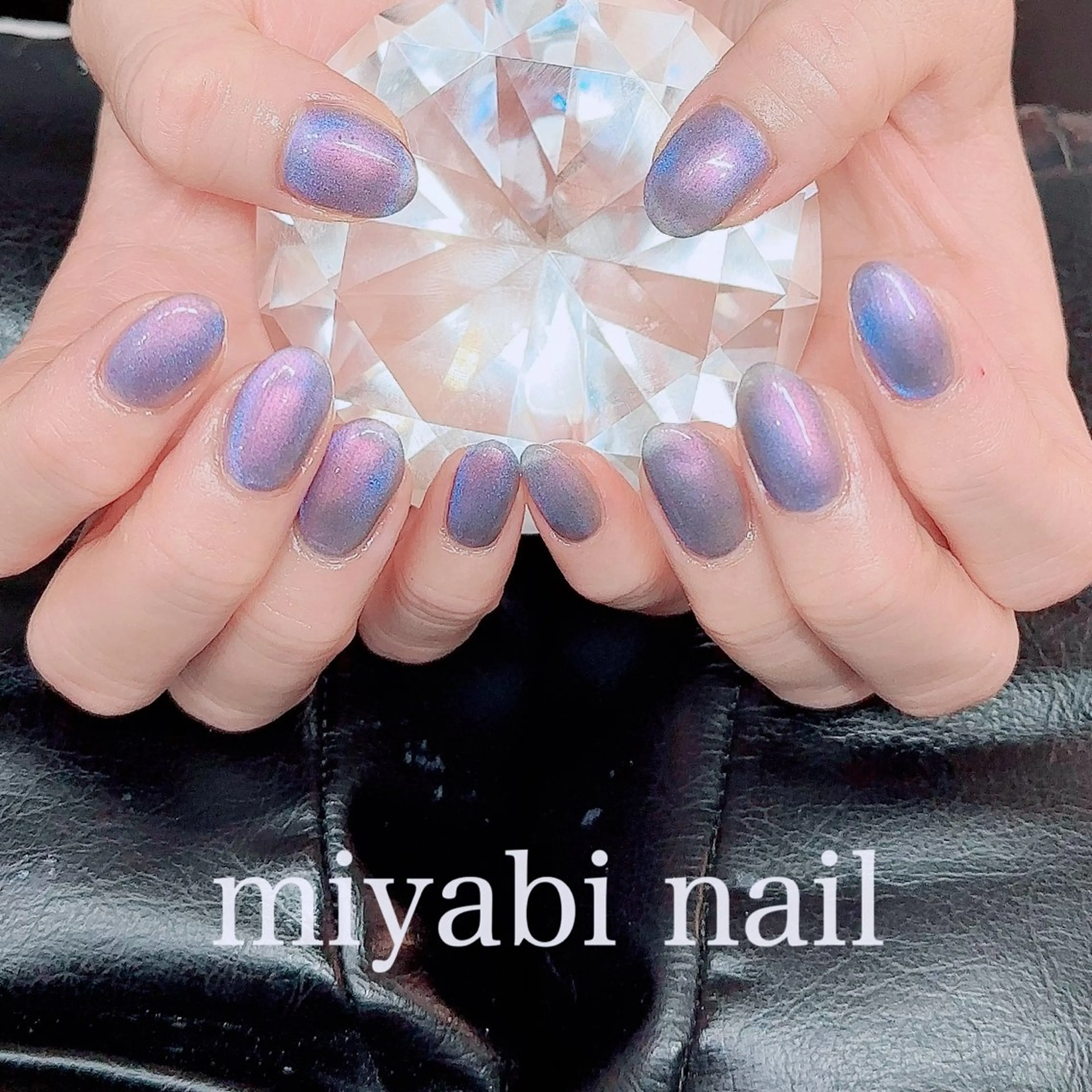 メンズ ネイル ブルー ジェルネイル マグネットネイル 持ち込み ピンク ハンドネイル miyabi nail 桂川駅近くのネイルデザイン