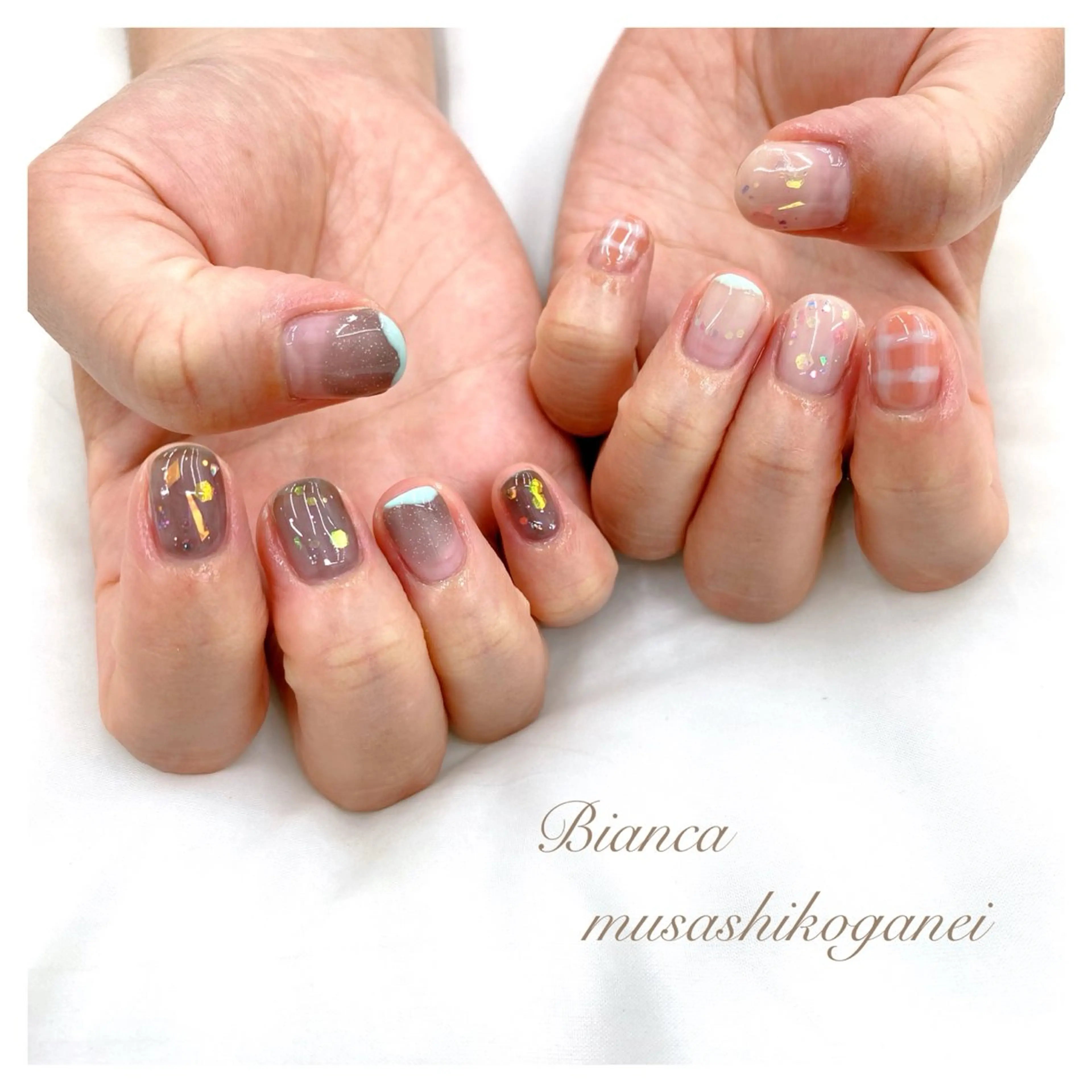 ネイル ハンドネイル Bianca 武蔵小金井　しぎはらのネイルデザイン