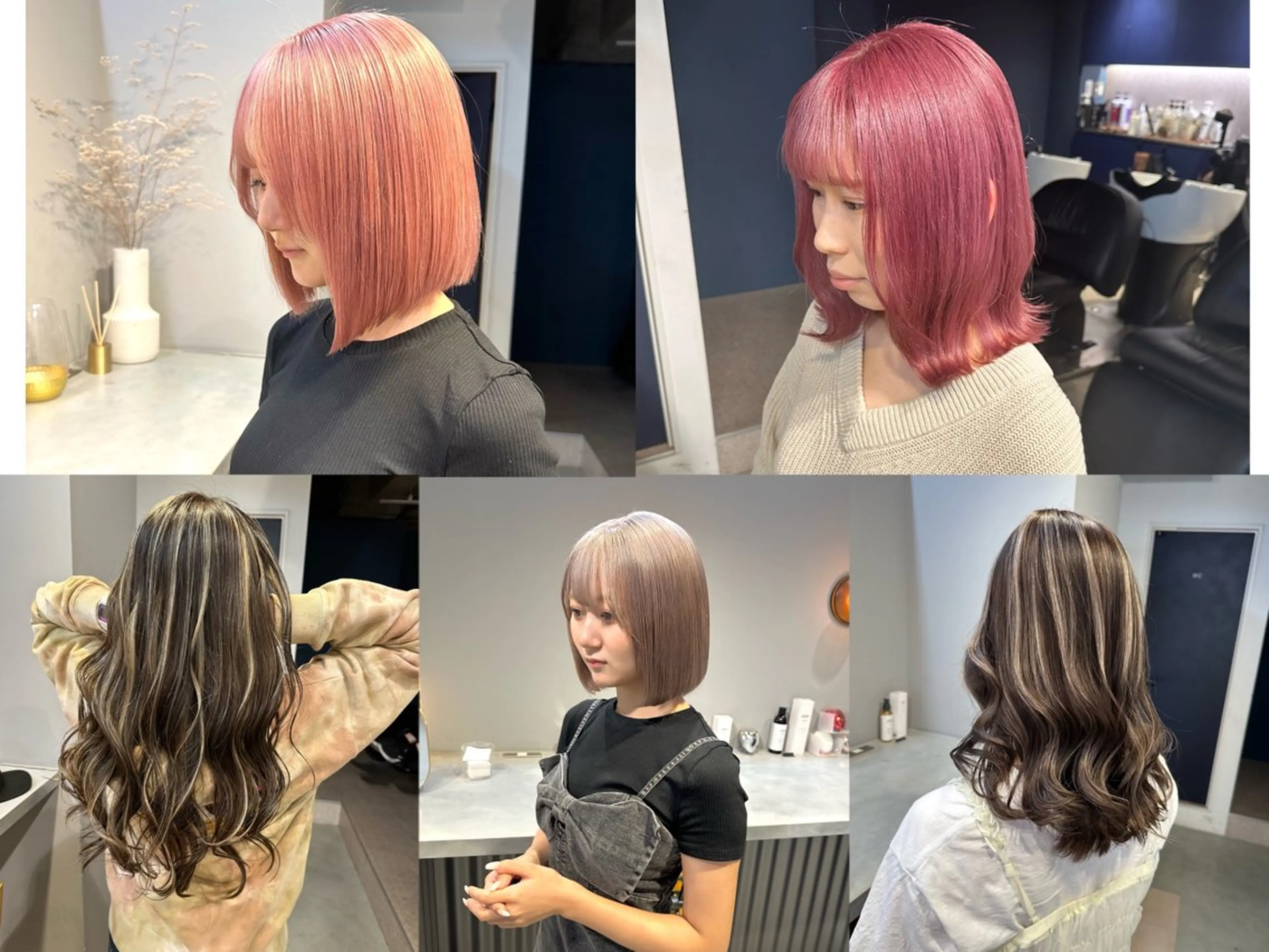 ミディアム カラー カット ヘアカラー トリートメント 💖ハイライト/ハイ トーン💖MIKIのヘアスタイル