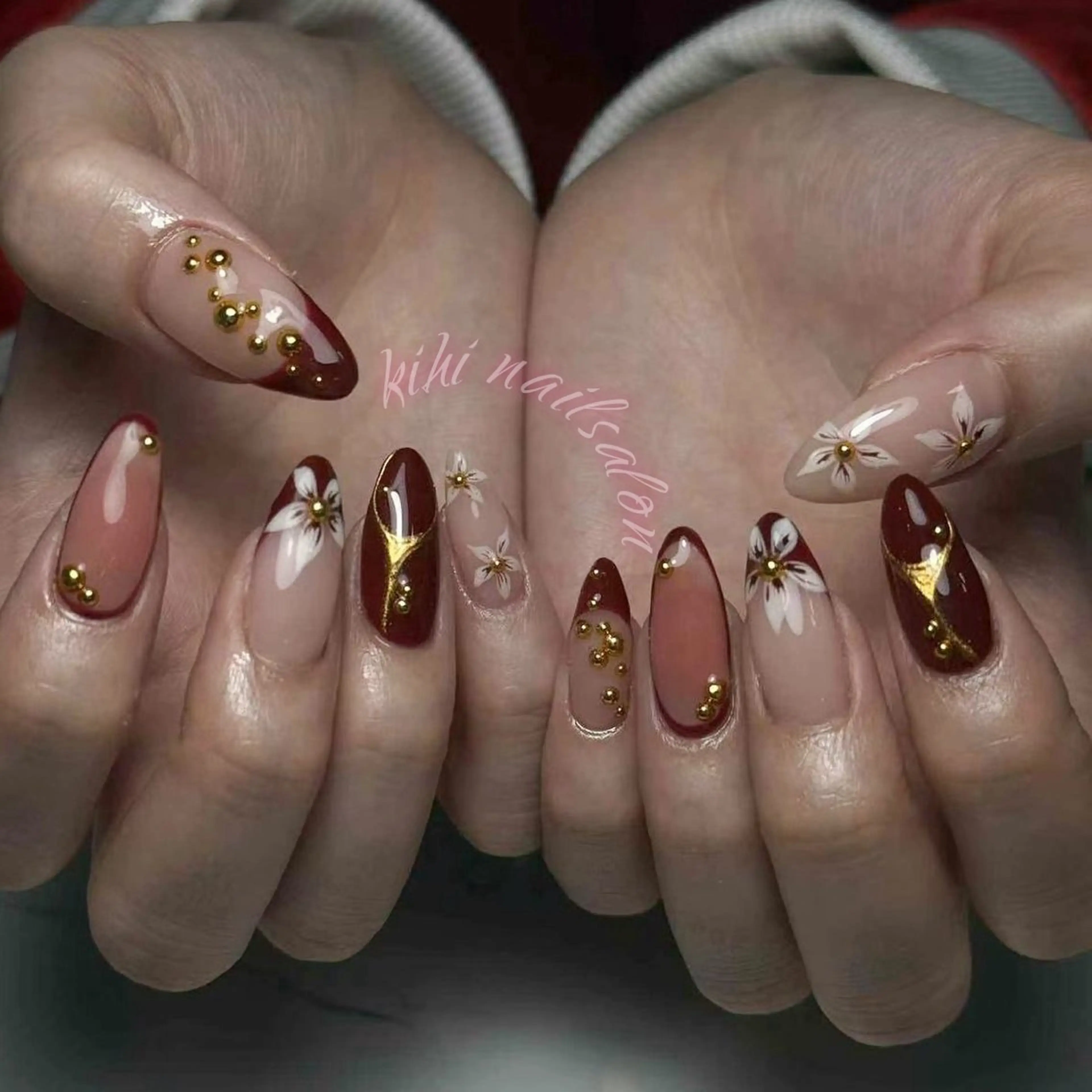 ネイル アートネイル フレンチネイル ジェルネイル グラデーション 韓国ネイル ハンドネイル ハンドケア Nail Salon Kihi さくらのネイルデザイン