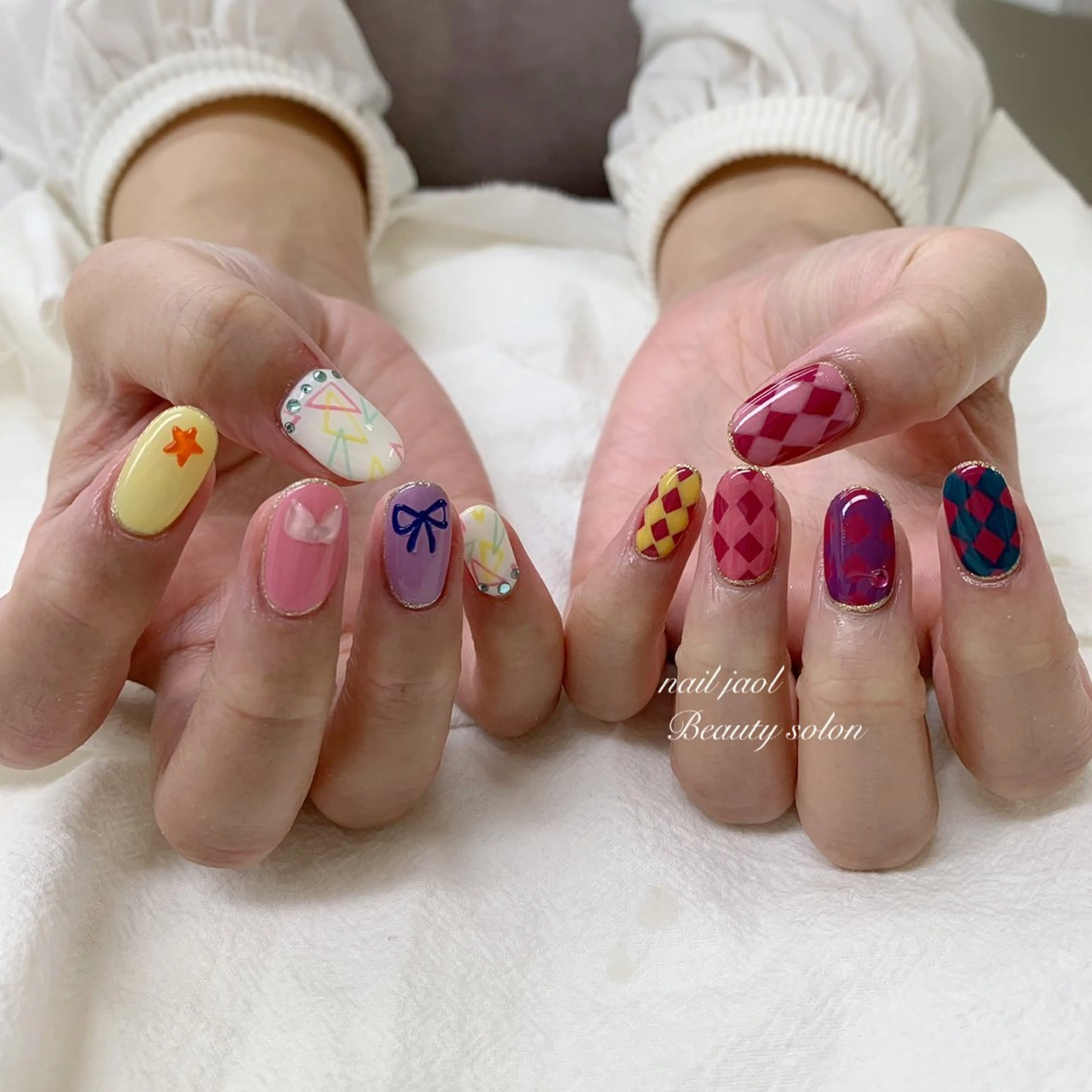 ミディアム 韓国風ヘア クリスマス nail jaol池袋店所属・ネイルJaol 池袋のネイルデザイン