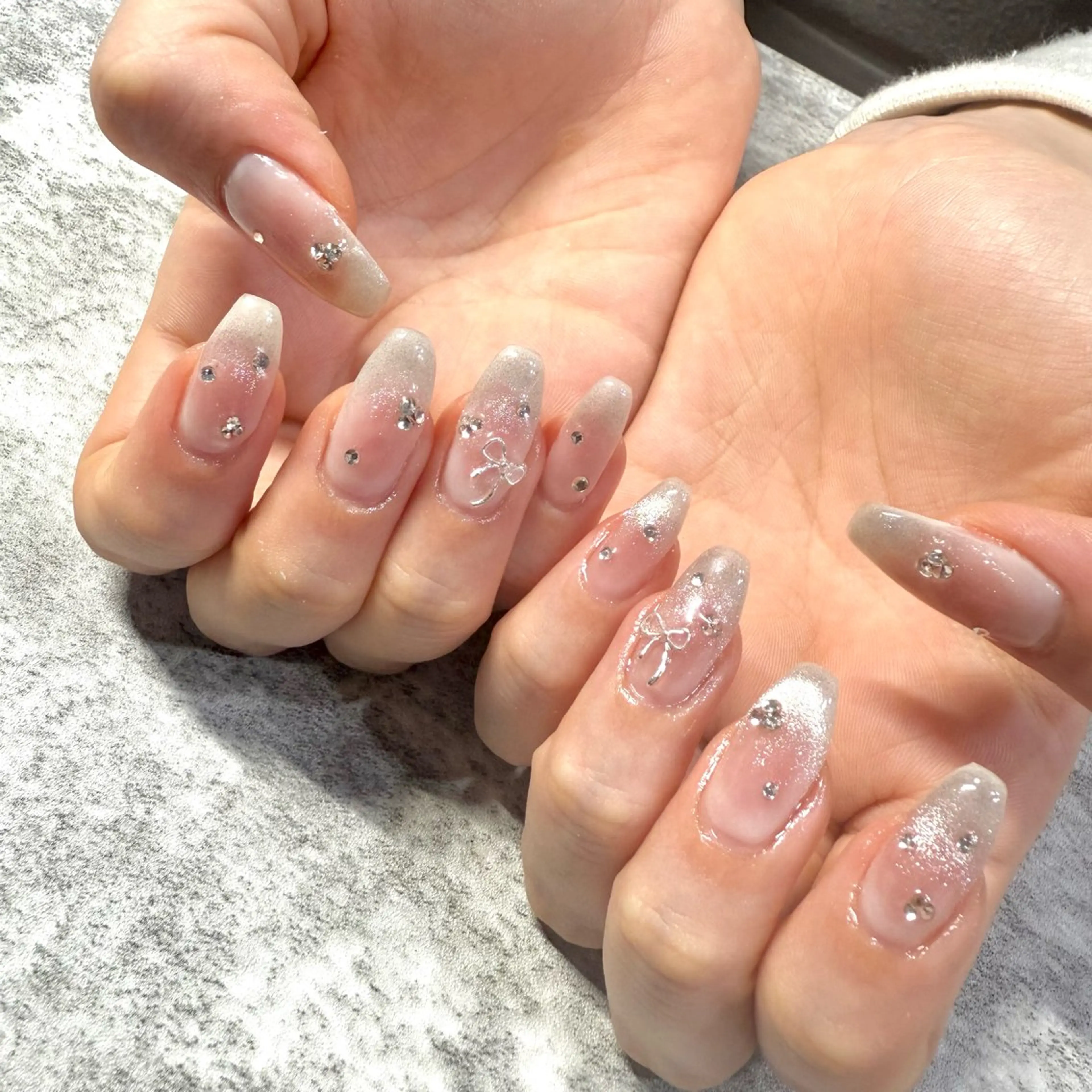 ネイル チークネイル フレンチネイル マグネットネイル マグネットフレンチ ハンドネイル ★Rinail... .のネイルデザイン