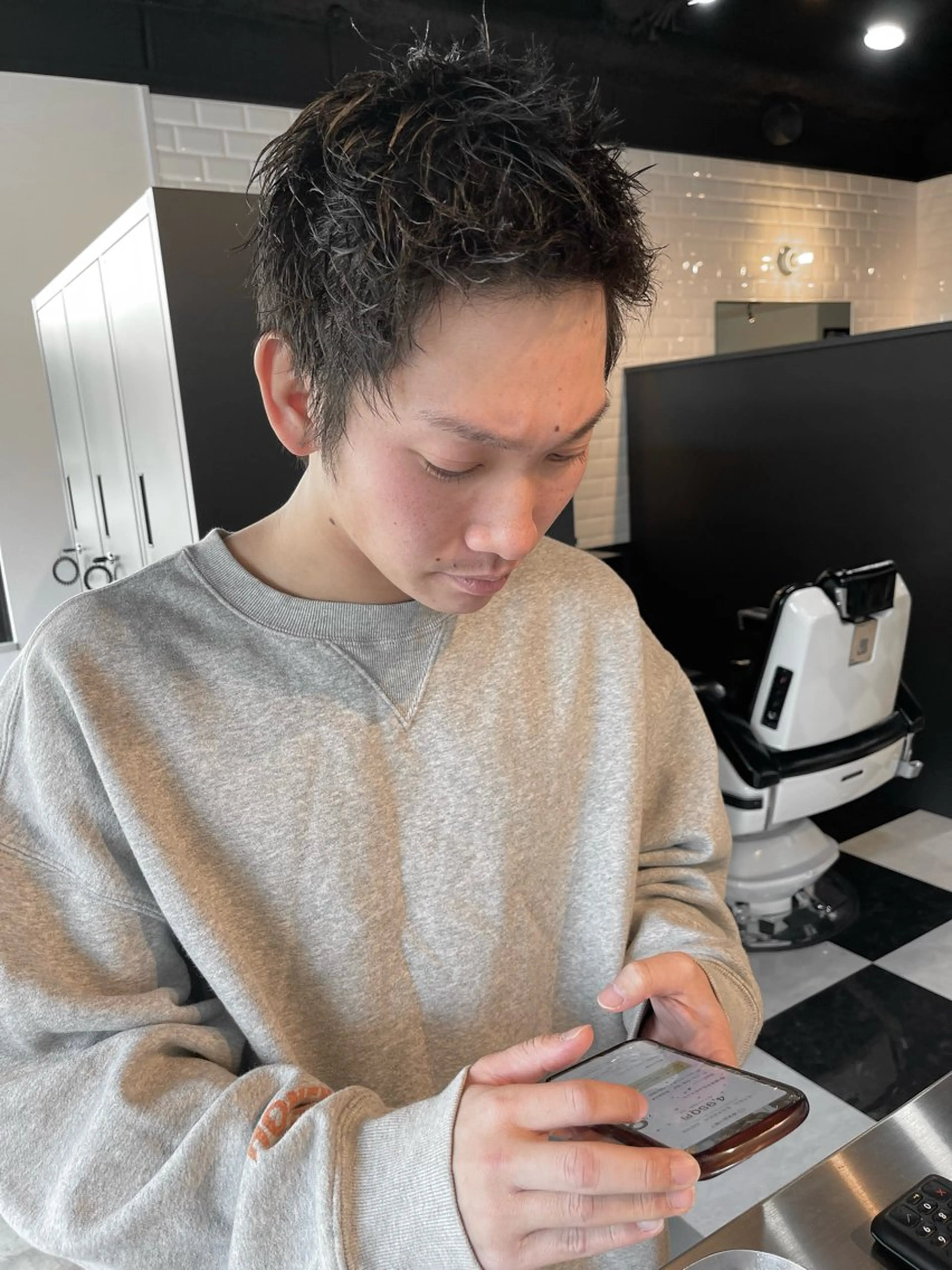 ショート パーマ メンズ スパイキーショート ショートヘア STAG BARBER 近鉄奈良店【スタッグバーバーキンテツナラテン】所属・Morishita Ayakaのヘアスタイル