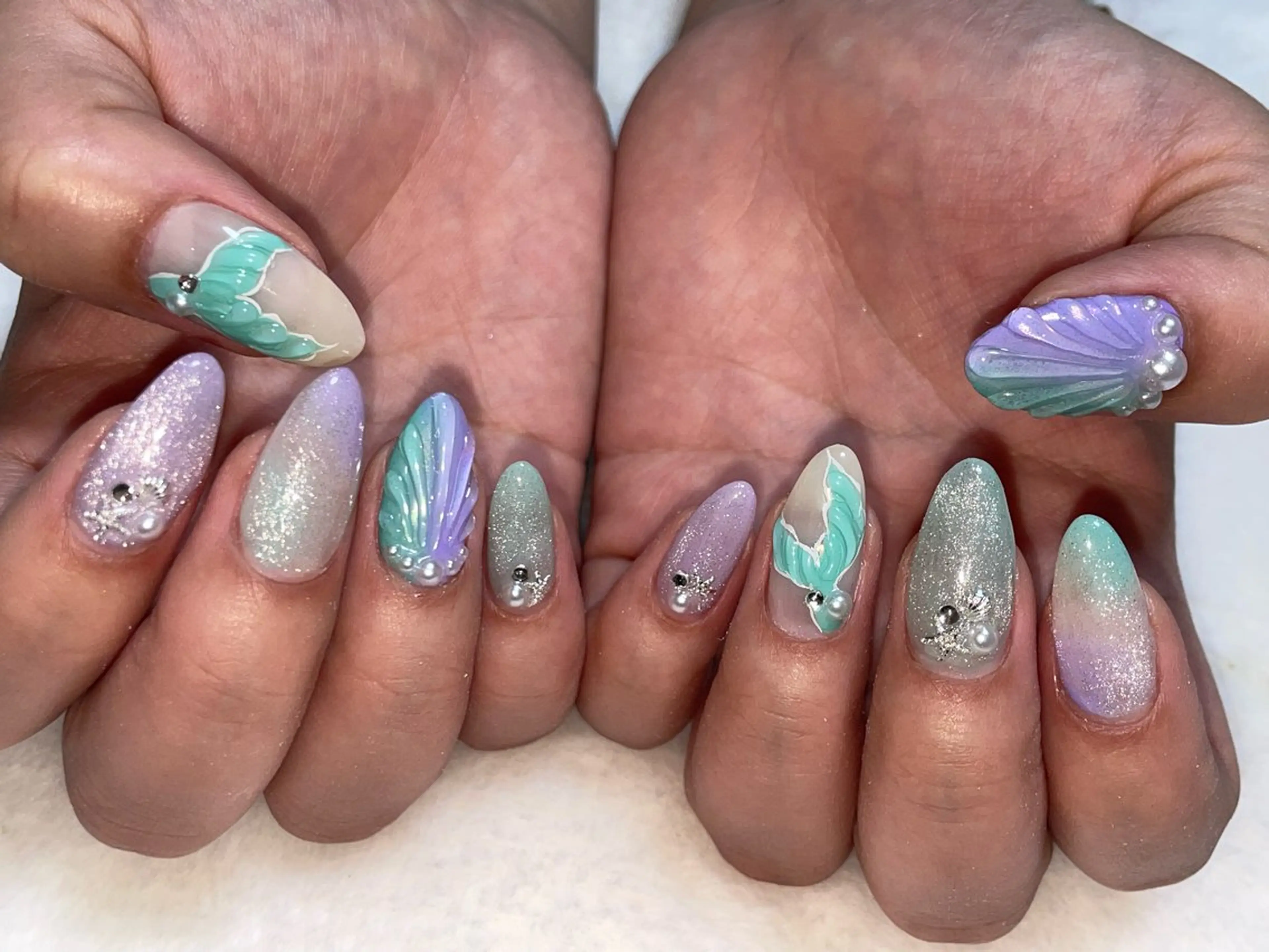 ネイル 夏ネイル ハンドネイル 🌙LUNA  NAIL⭐️所属・LUNA NAIL ayuのネイルデザイン