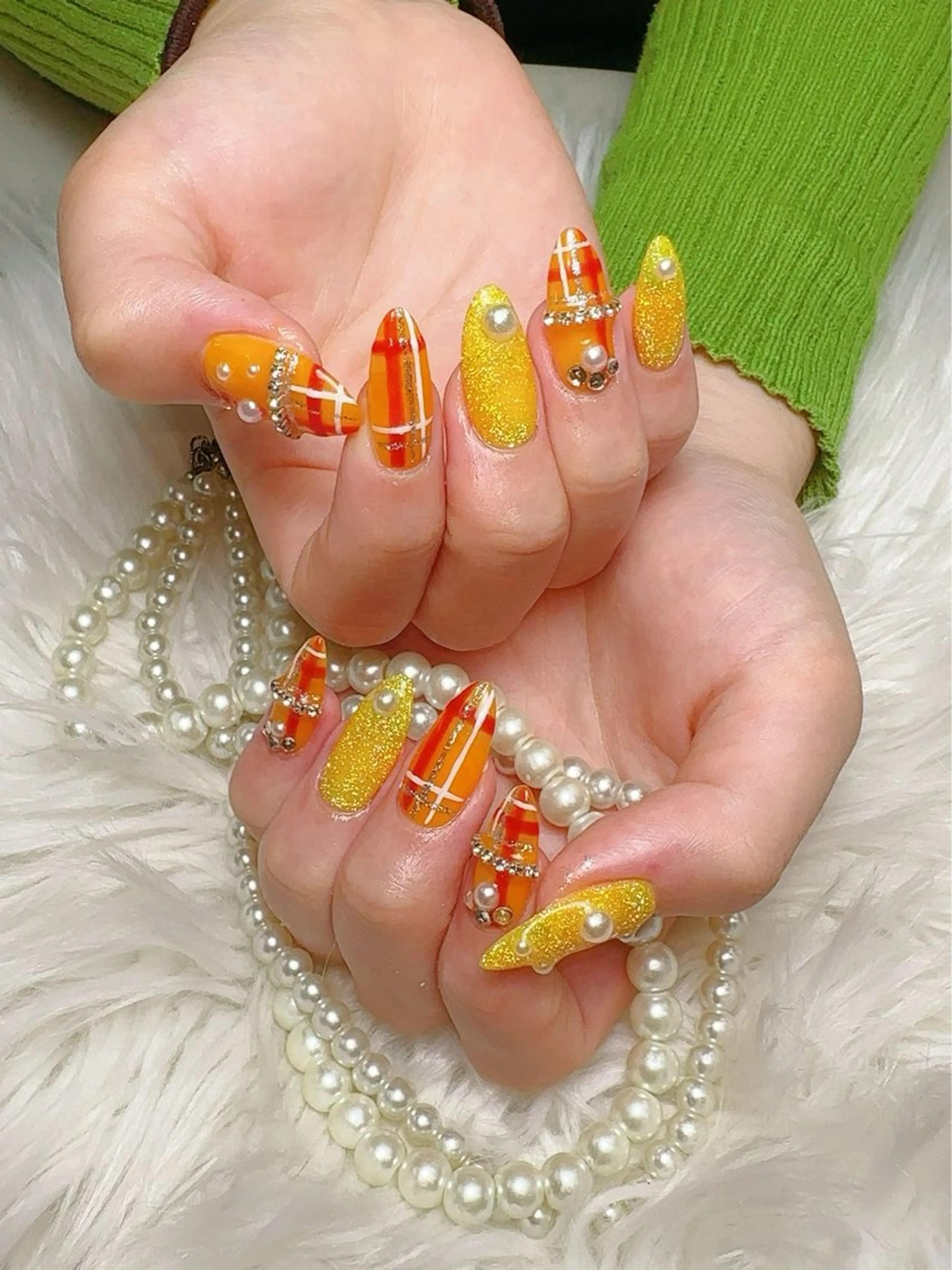 ネイル 長さ出し フレンチネイル ジェルネイル ガラスフレンチ 韓国ネイル ハンドネイル ハンドケア For U nail スカルプ専門店のネイルデザイン