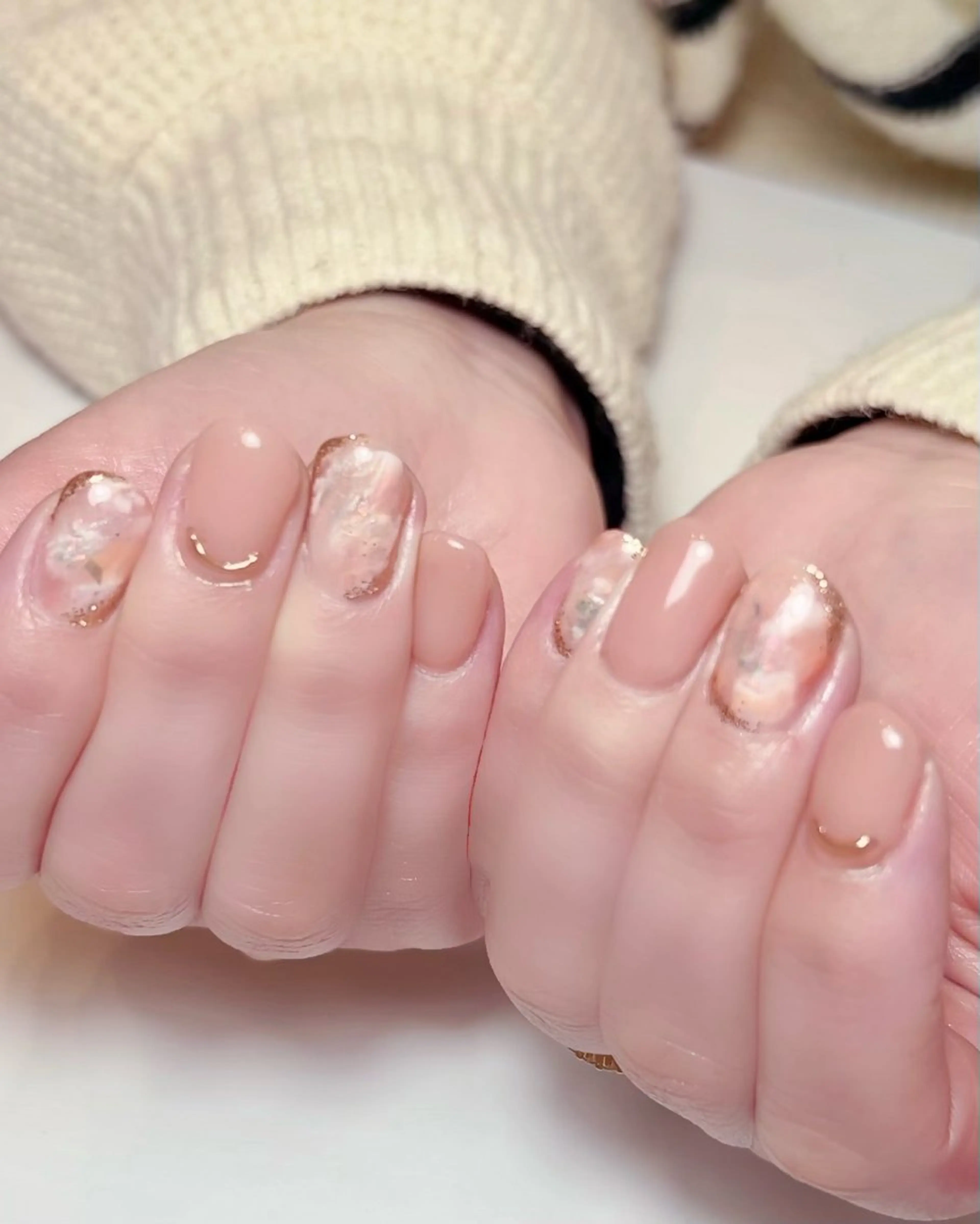 ネイル ニュアンスネイル Peach nail 🍑kaoriのネイルデザイン