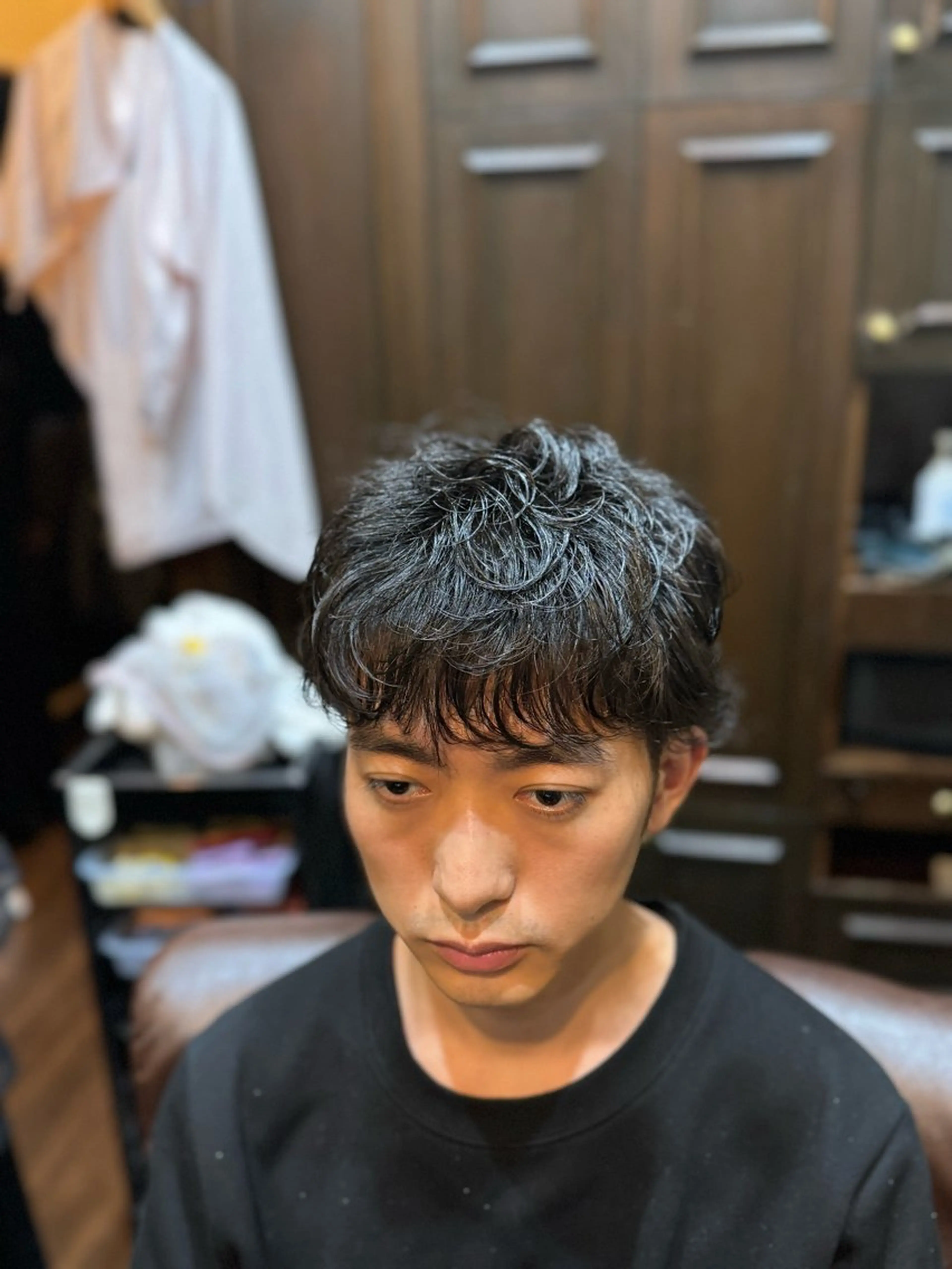 ミディアム パーマ ヒロ銀座バーバーショップ名古屋本店所属・小島 優奈のヘアスタイル