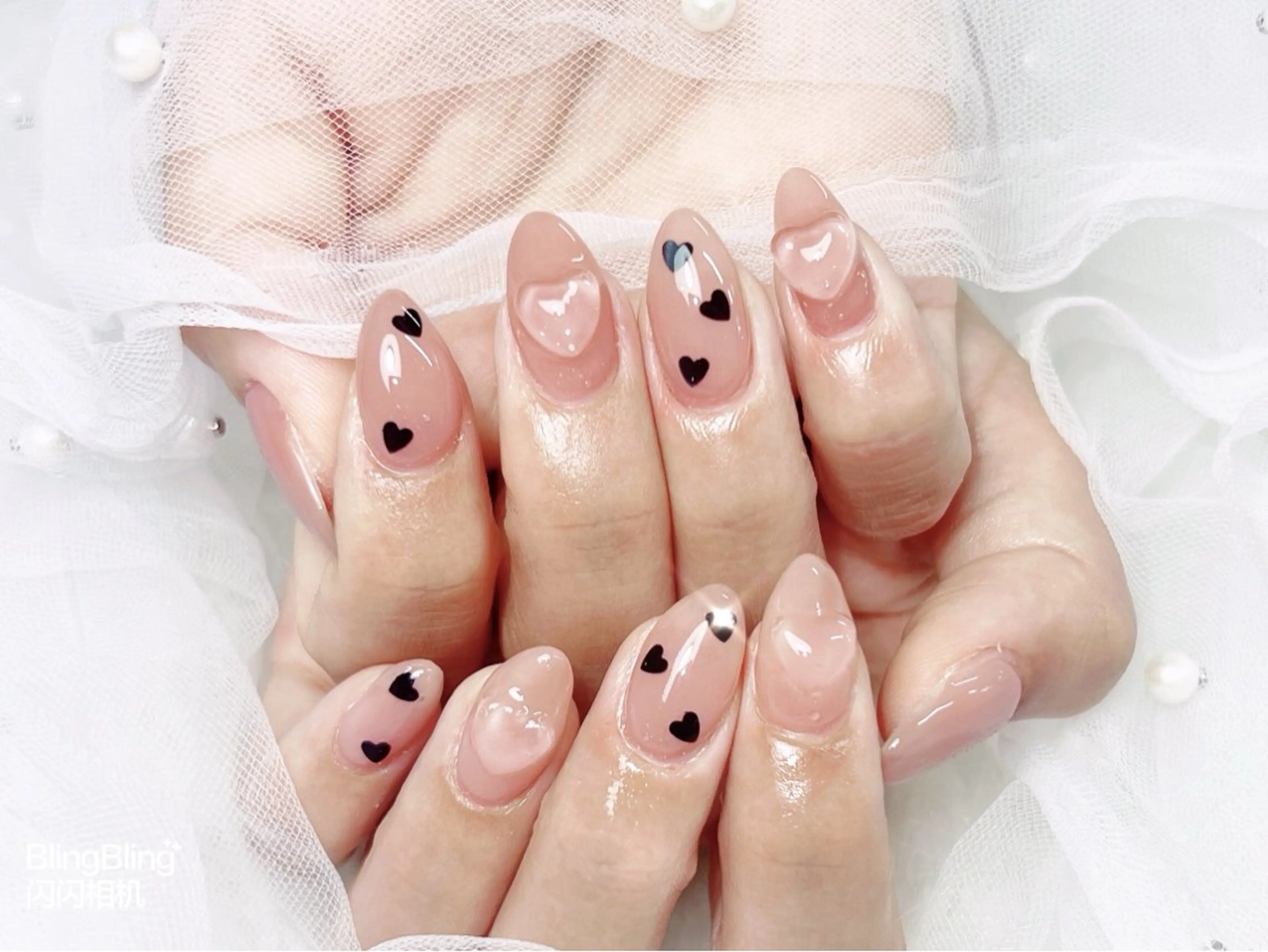 ネイル オーロラネイル チークネイル 長さ出し フットネイル フレンチネイル ハンドネイル ハンドケア lily nailのネイルデザイン