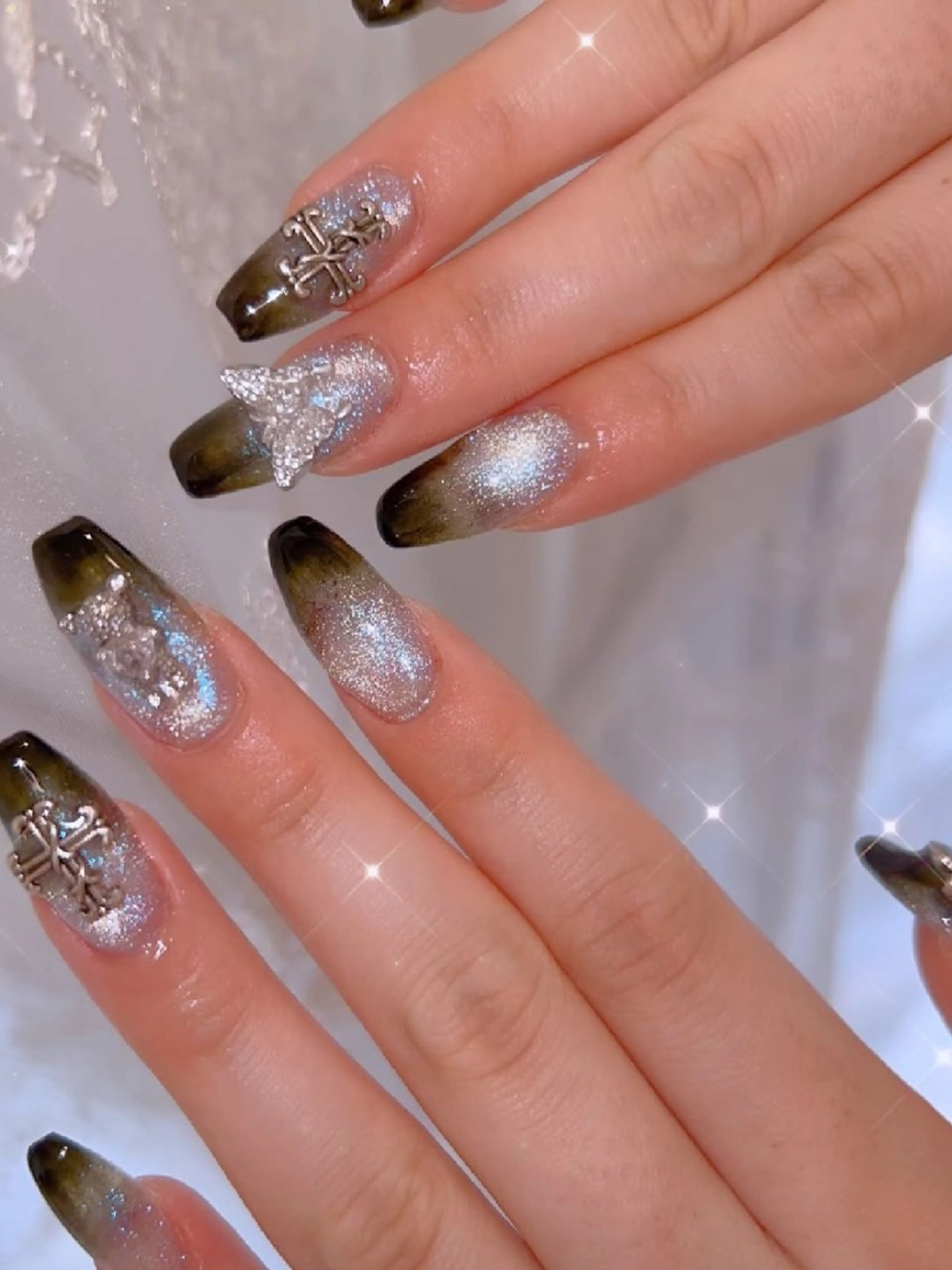 ネイル 長さ出し ジェルネイル 韓国ネイル マグネットネイル ニュアンスネイル ハンドネイル I LOVE ME NAIL.｡.:*♡のネイルデザイン
