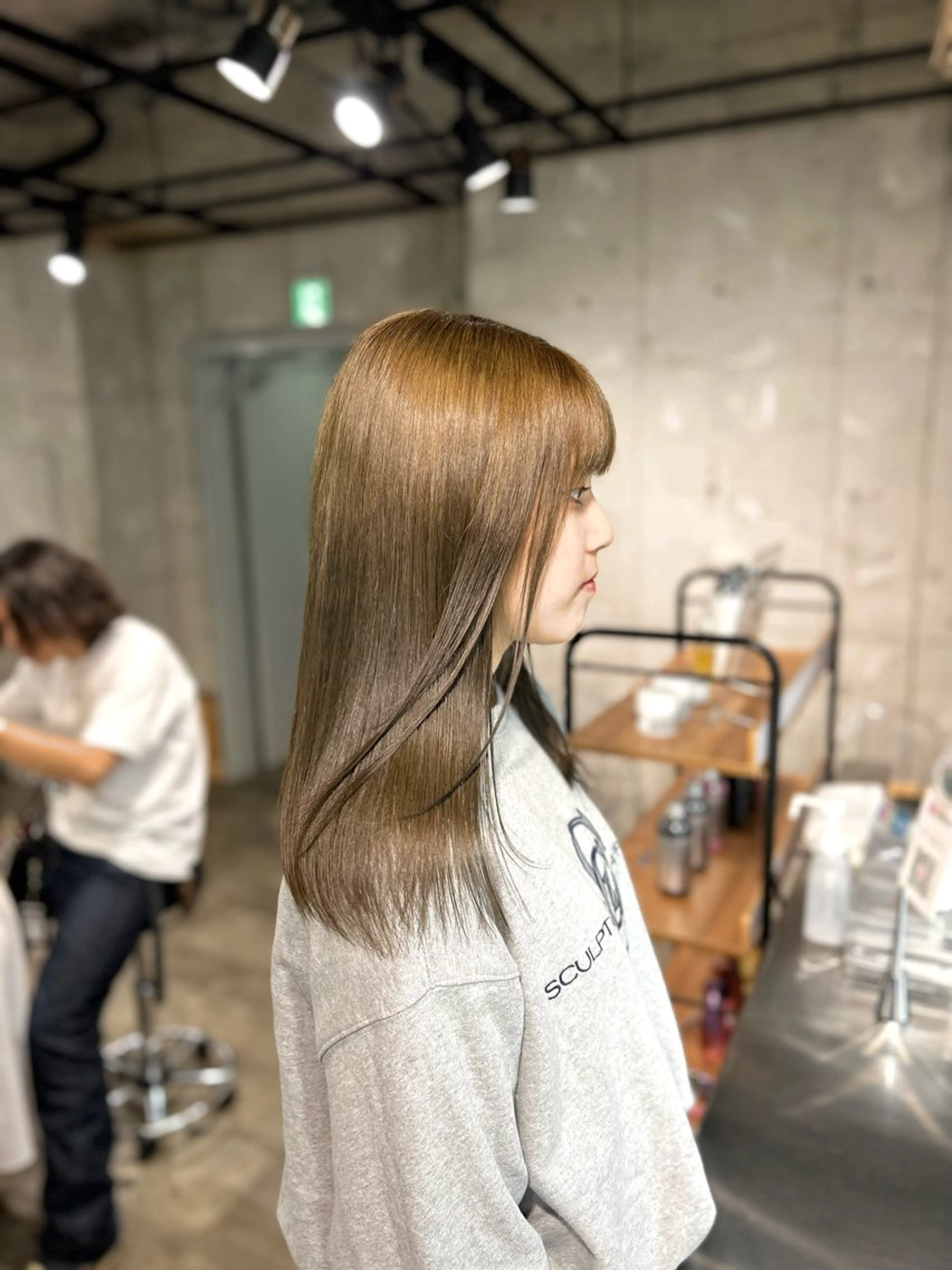 ロング カラー ヘアカラー トリートメント ヘッドスパ ヘアセット I'S.横浜所属・赤み消しカラー 🍀JUNKIのヘアスタイル