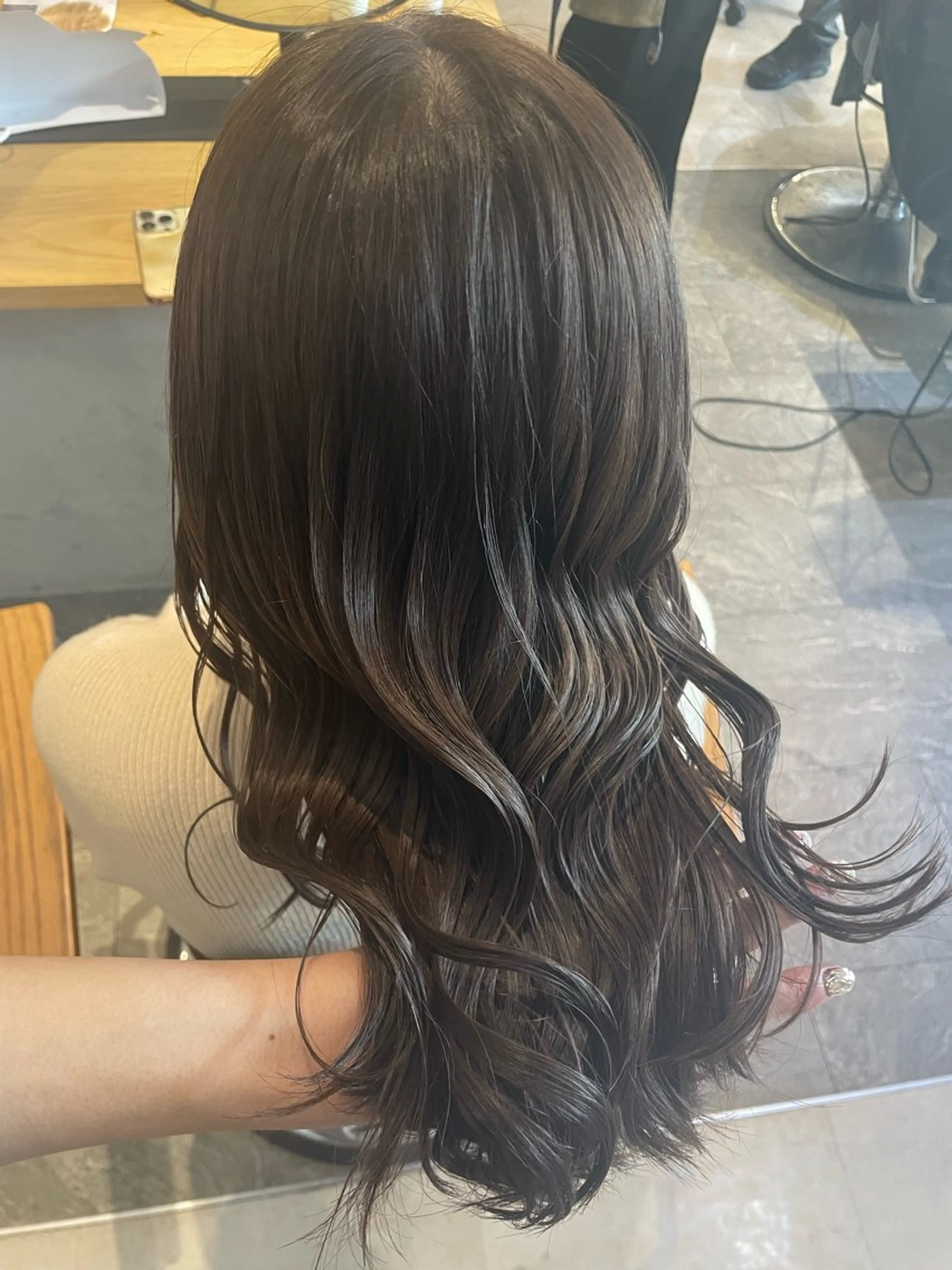 ミディアム カラー アッシュ アッシュグレー アッシュグレージュ グレージュ 🌸大人可愛い yuzu🌸のヘアスタイル