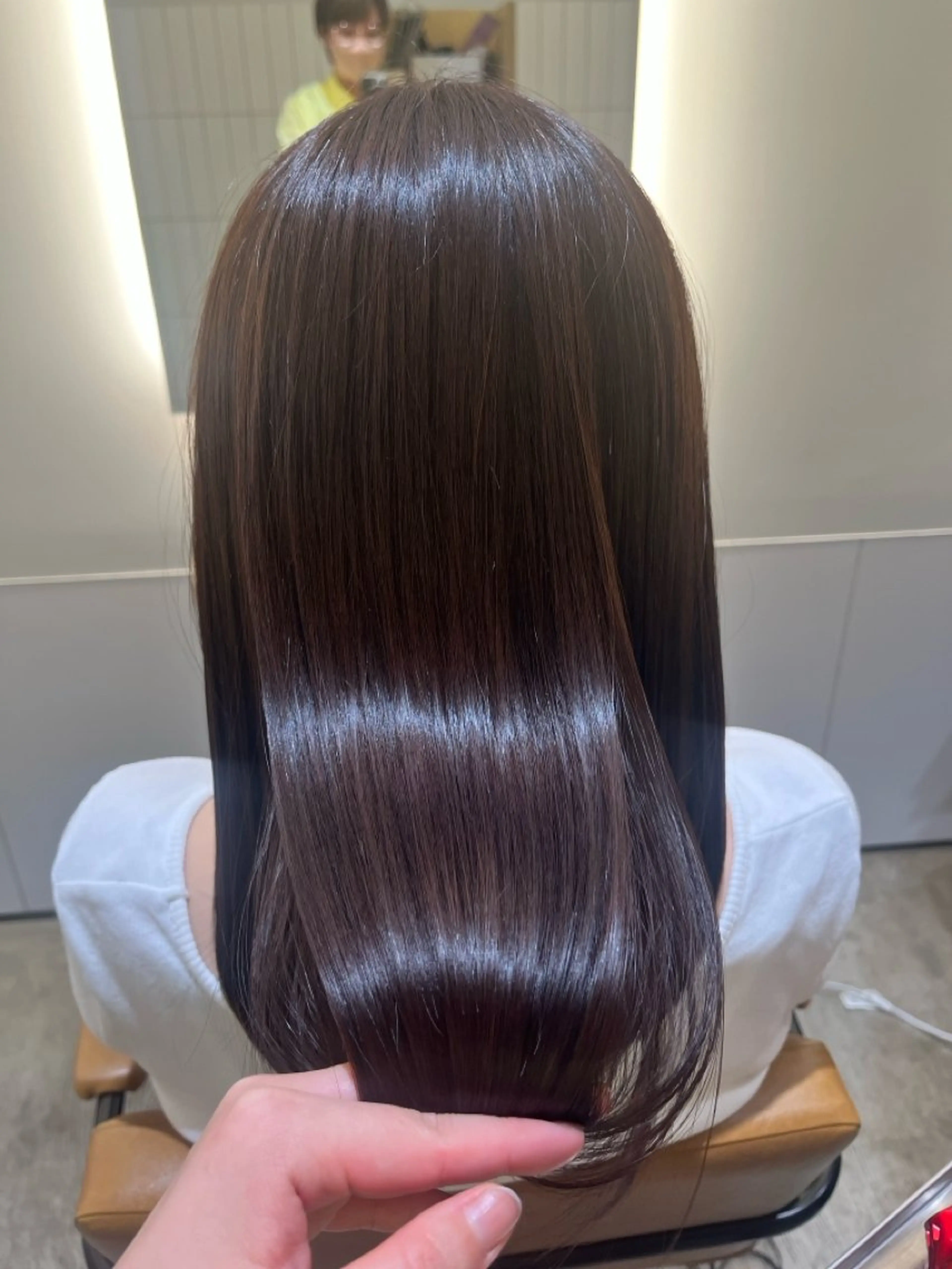 セミロング カット ヘアカラー トリートメント 中野渡 真利那のヘアスタイル