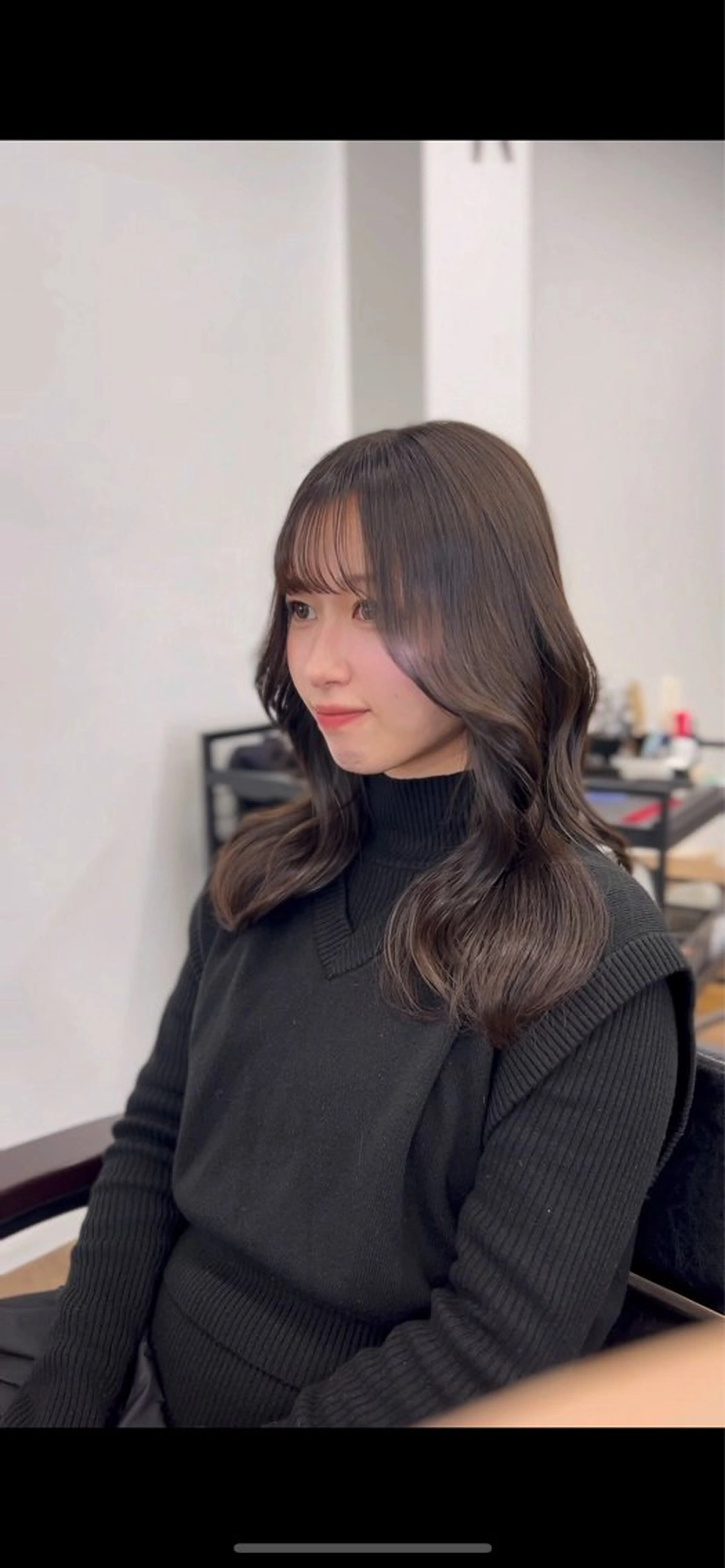 セミロング パーマ セミロングパーマ デジタルパーマ カット パーマ レイヤーカット 髪質改善　武田涼のヘアスタイル