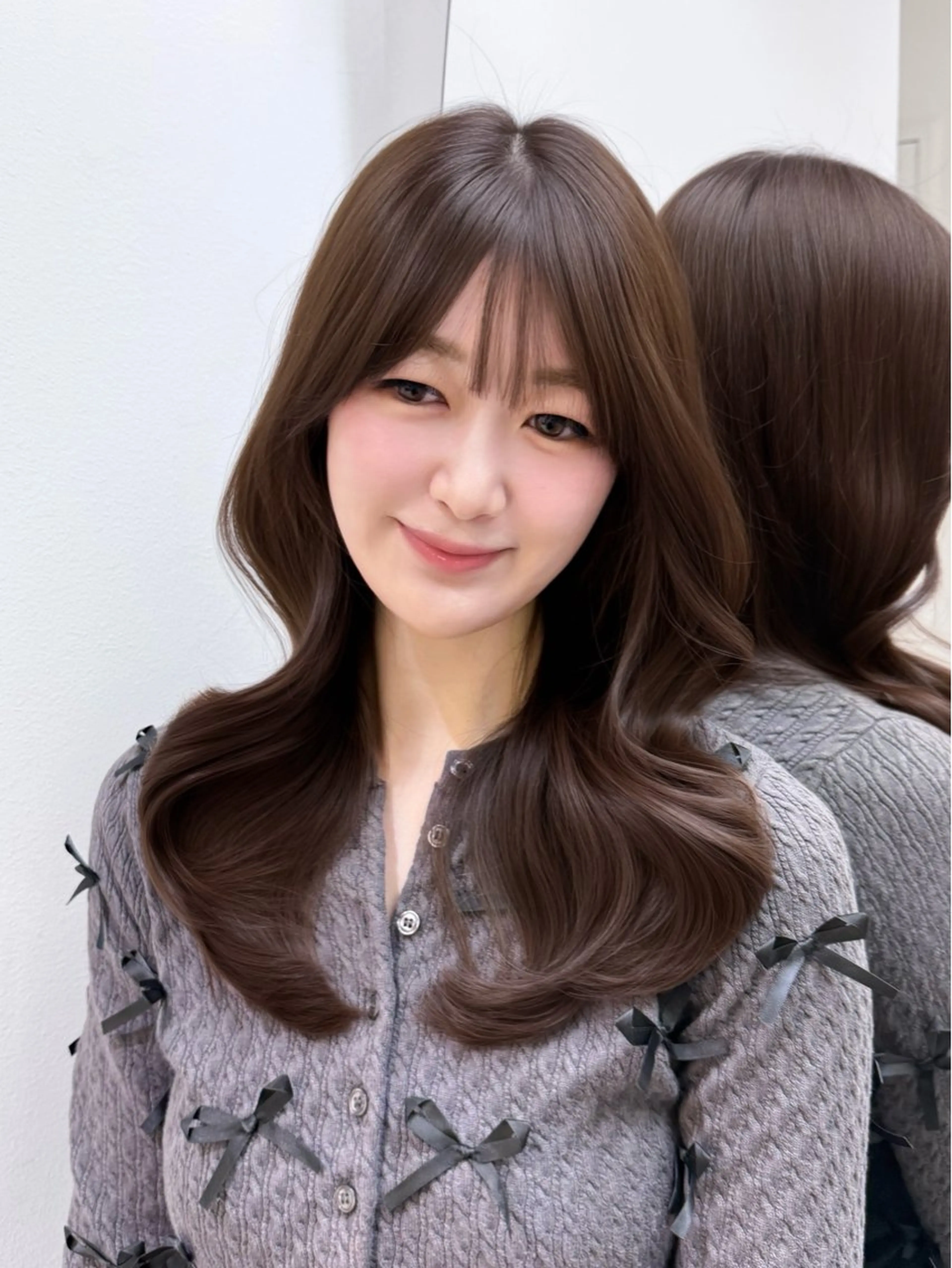 ロング カラー カット ヘアカラー トリートメント 韓国ガーリーヘア🎀 Sayaka🤍のヘアスタイル