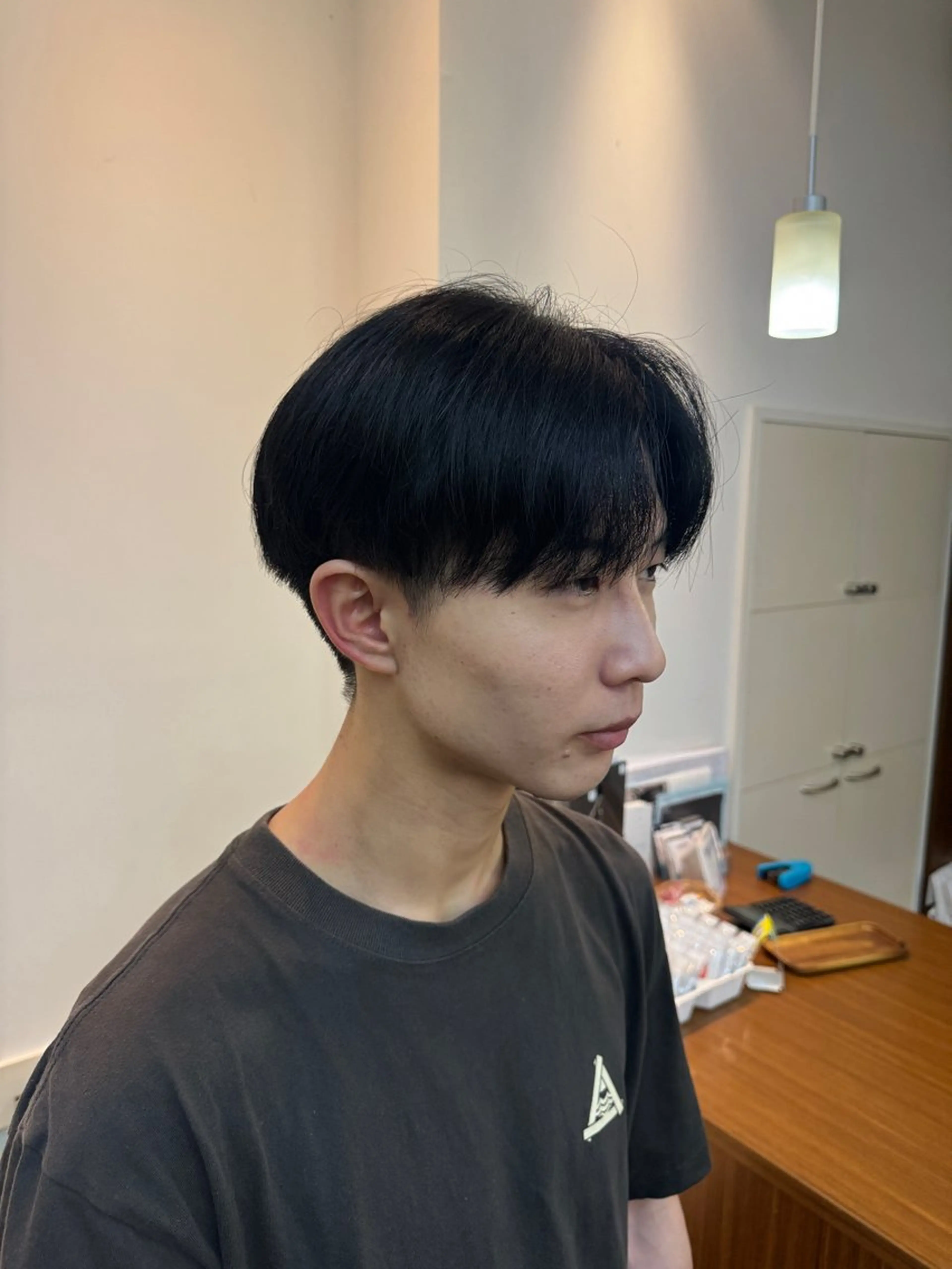 メンズ マッシュ メンズパーマ カット hairsalon de Forever本店所属・笠原未稀/カット・ ハイライトモデルのヘアスタイル