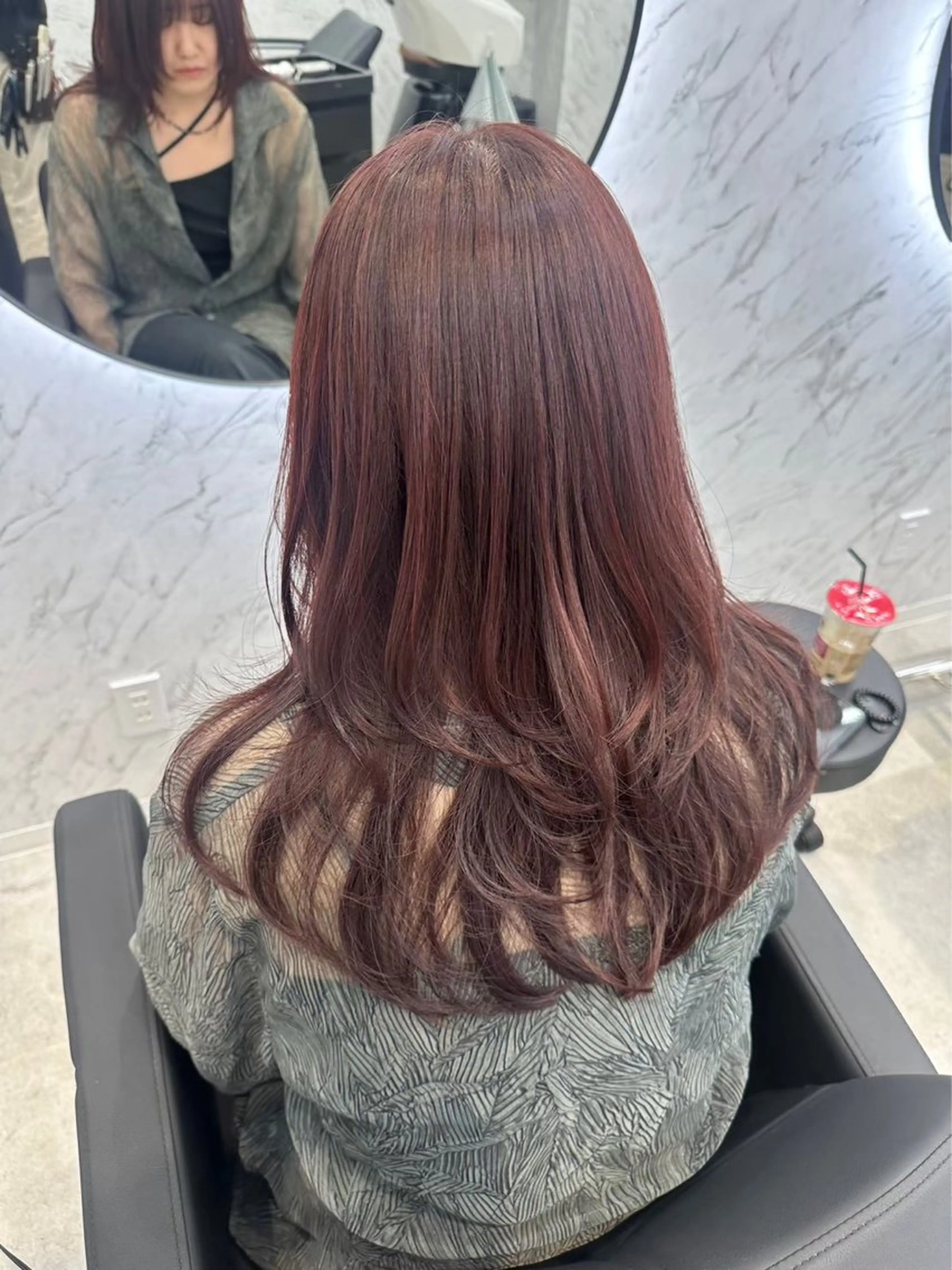 ロング カラー ベージュカラー ヘアカラー トリートメント 艶カラー 🇰🇷💎MIUのヘアスタイル