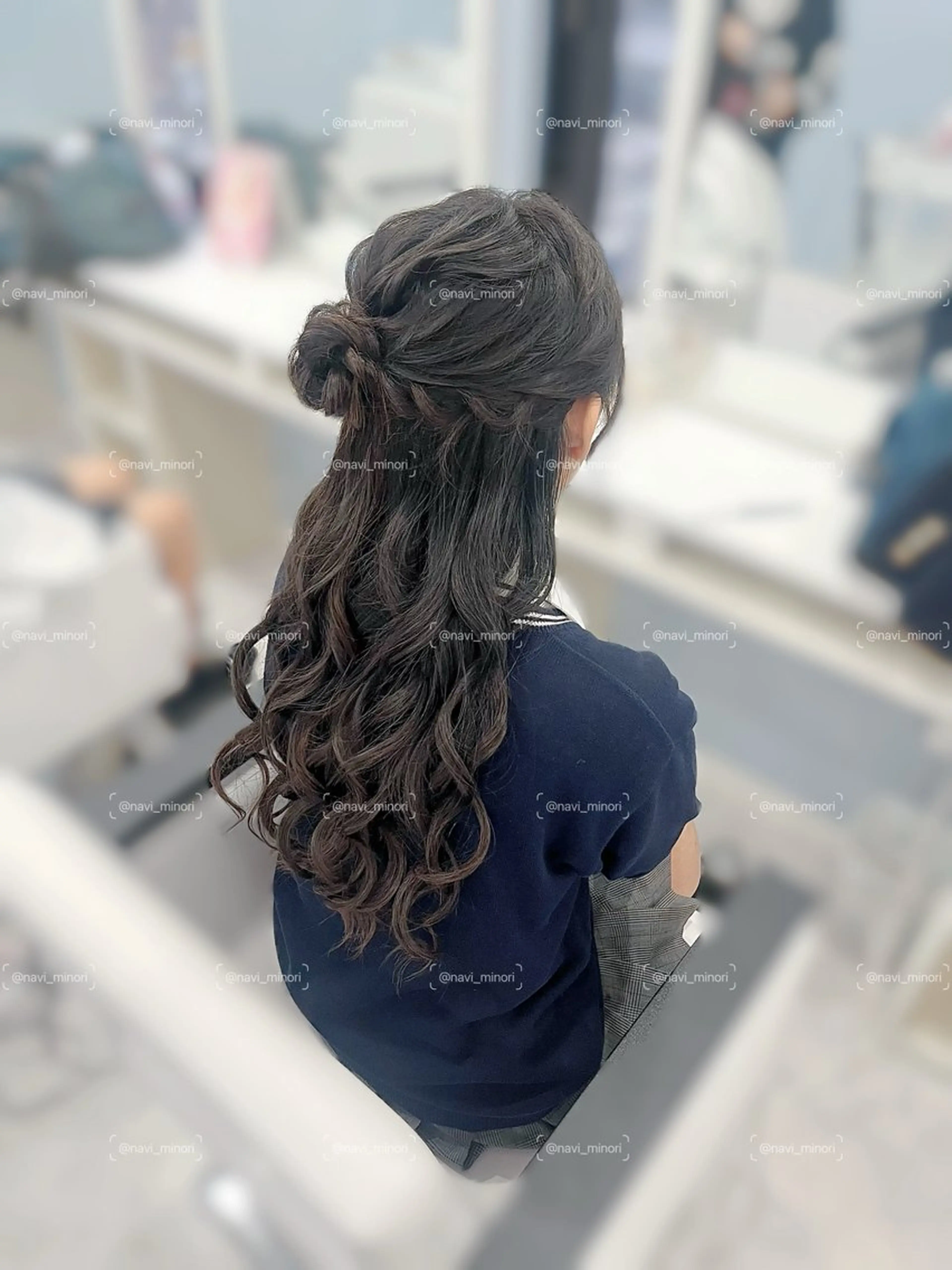 ロング ヘアアレンジ ヘアセット navi minoriのヘアスタイル