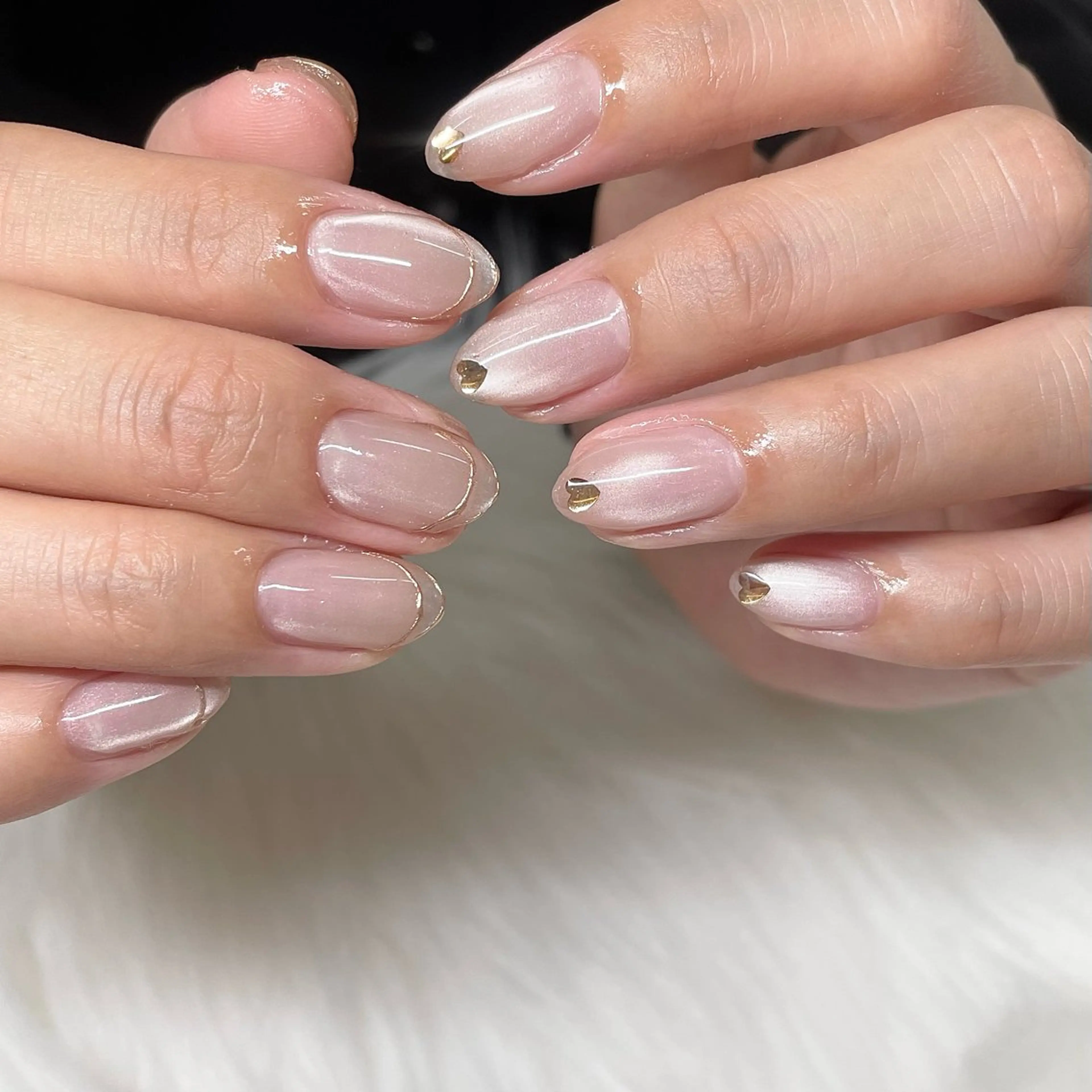 ネイル フレンチネイル ジェルネイル マグネットネイル オフィスネイル シンプルネイル ハンドネイル JFYnail所属・昭和町ネイル 𝘯𝘢𝘮𝘪のネイルデザイン