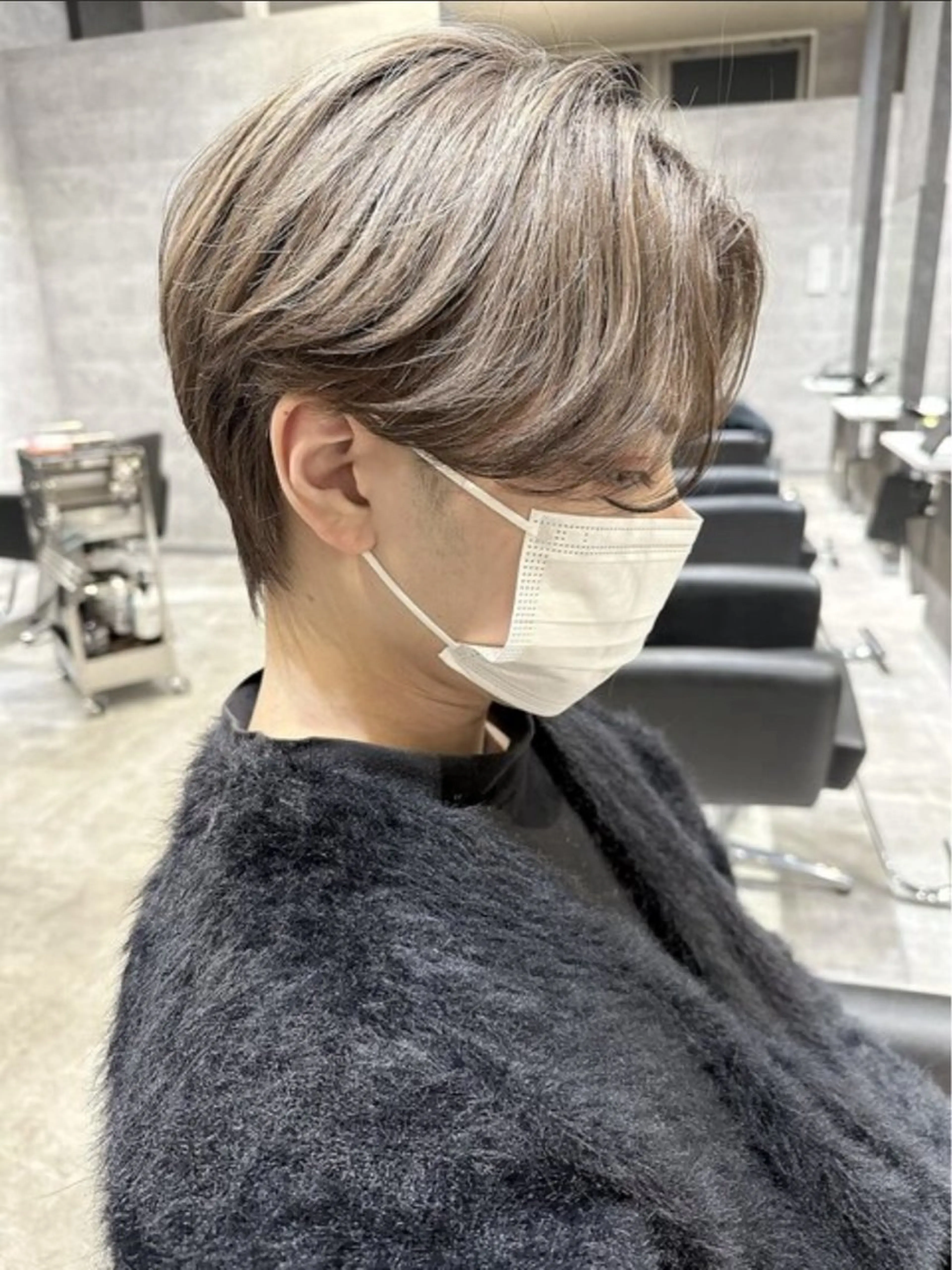 カラー メンズ カット _WHITE /藤田唯生のヘアスタイル