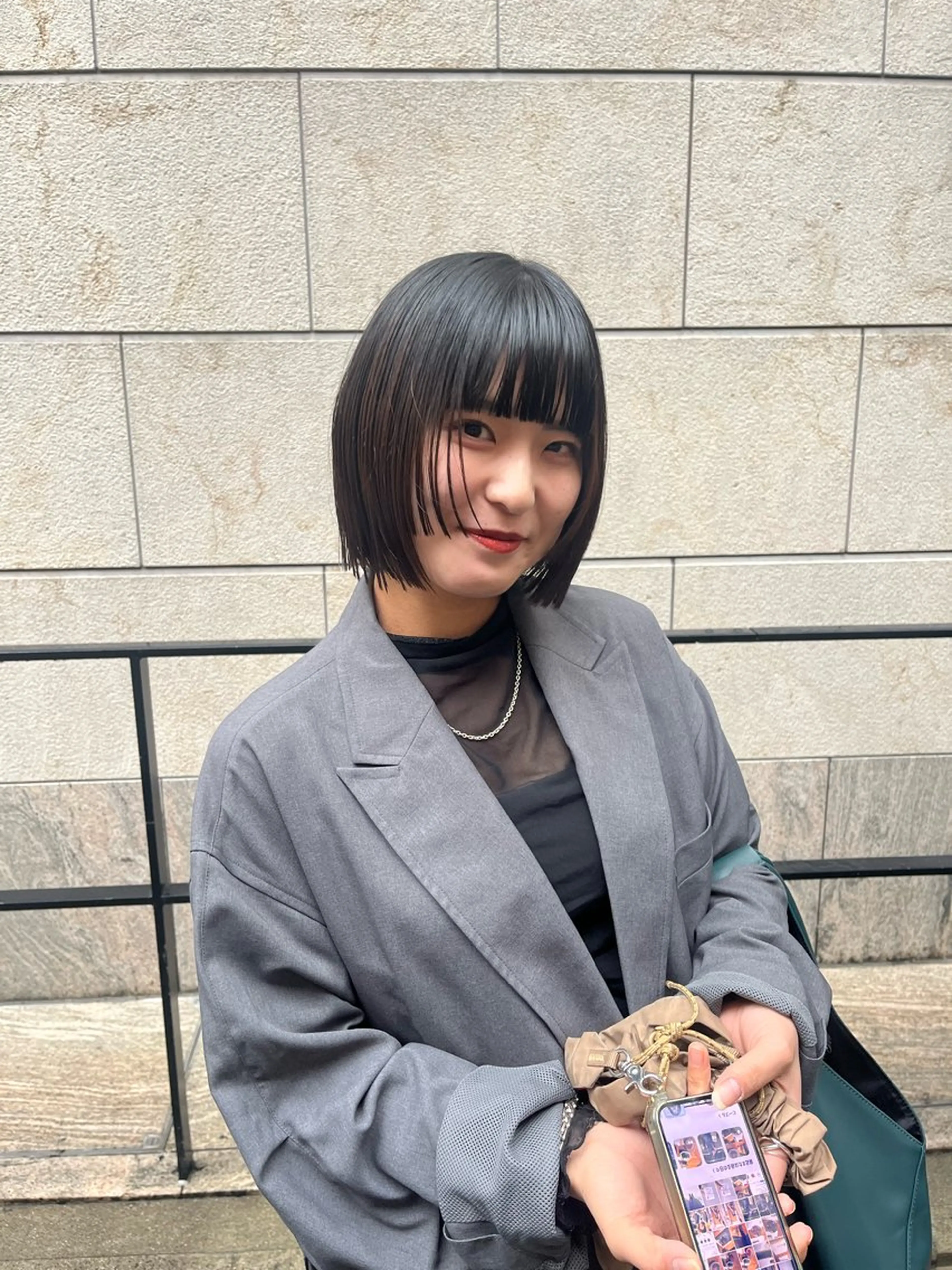 ショート 顔まわりレイヤー 顔周りカット レイヤーカット JESTER烏丸御池店所属・暖色カラー/艶カラー /透明感/ななこのヘアスタイル