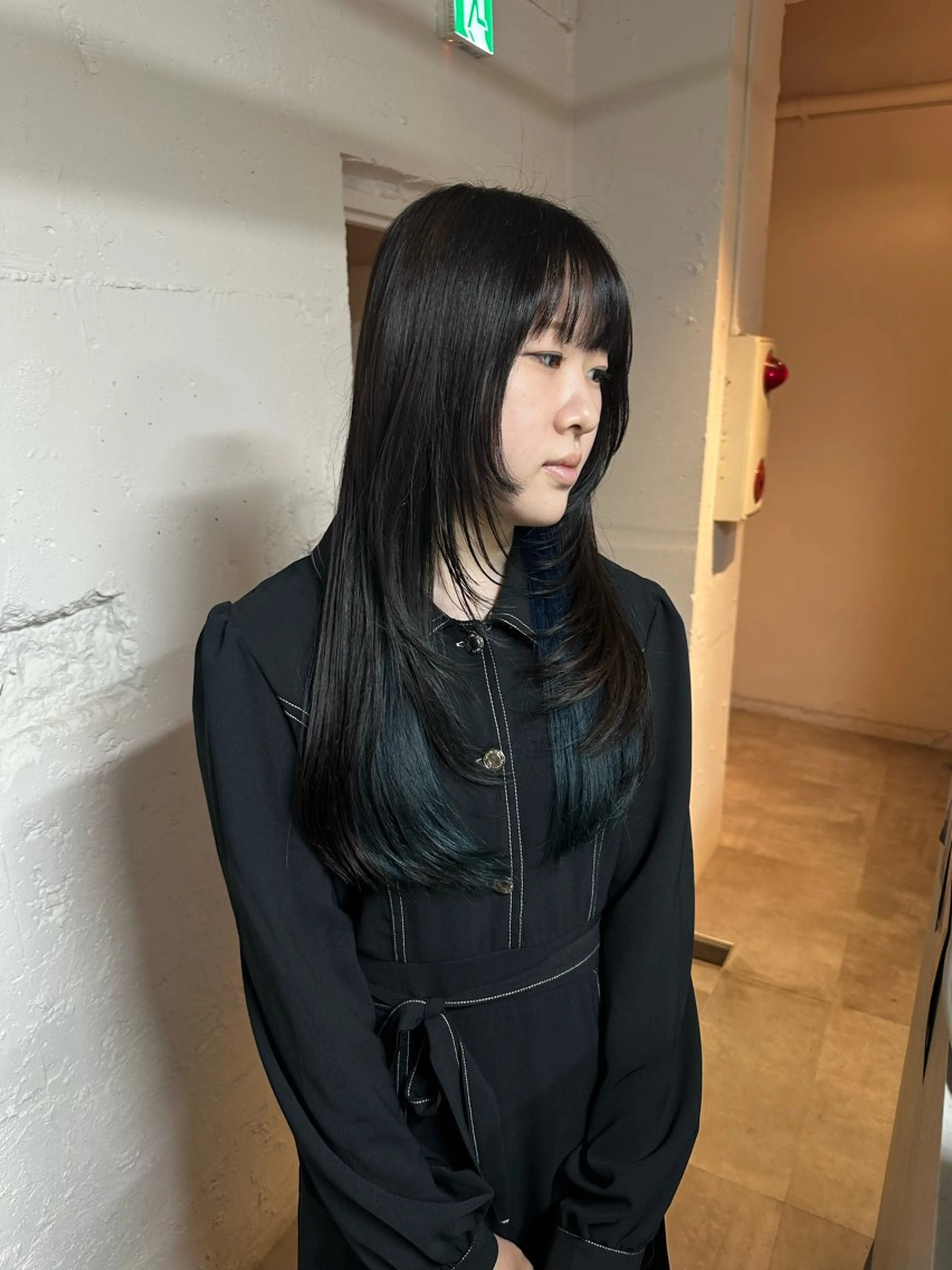 ロング カラー ブルーカラー インナーカラー ヘアカラー tokute よしかわなお🍒のヘアスタイル