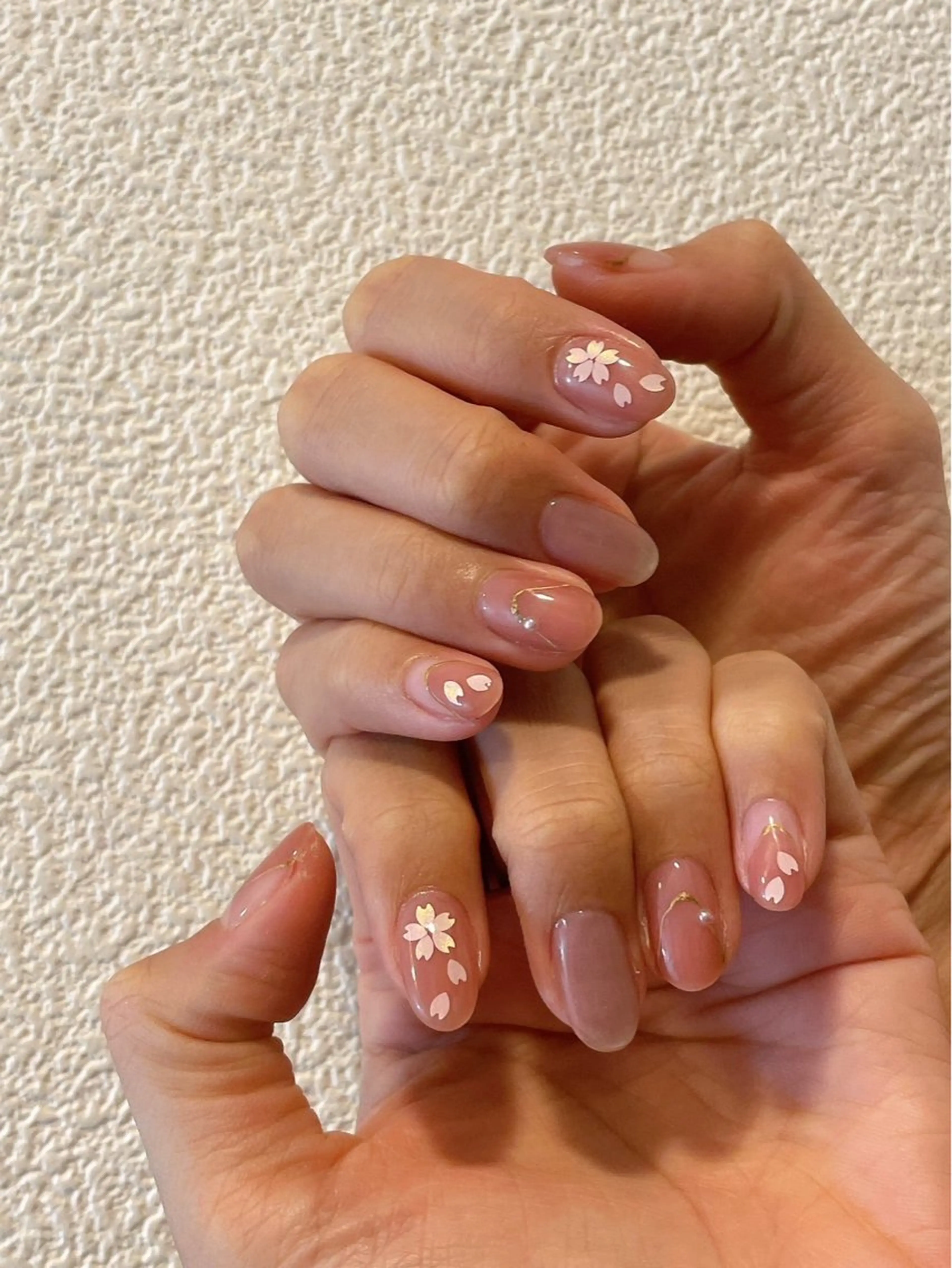 ネイル オーロラネイル チークネイル 桜ネイル フットネイル フレンチネイル kikinail 溝の口のネイルデザイン