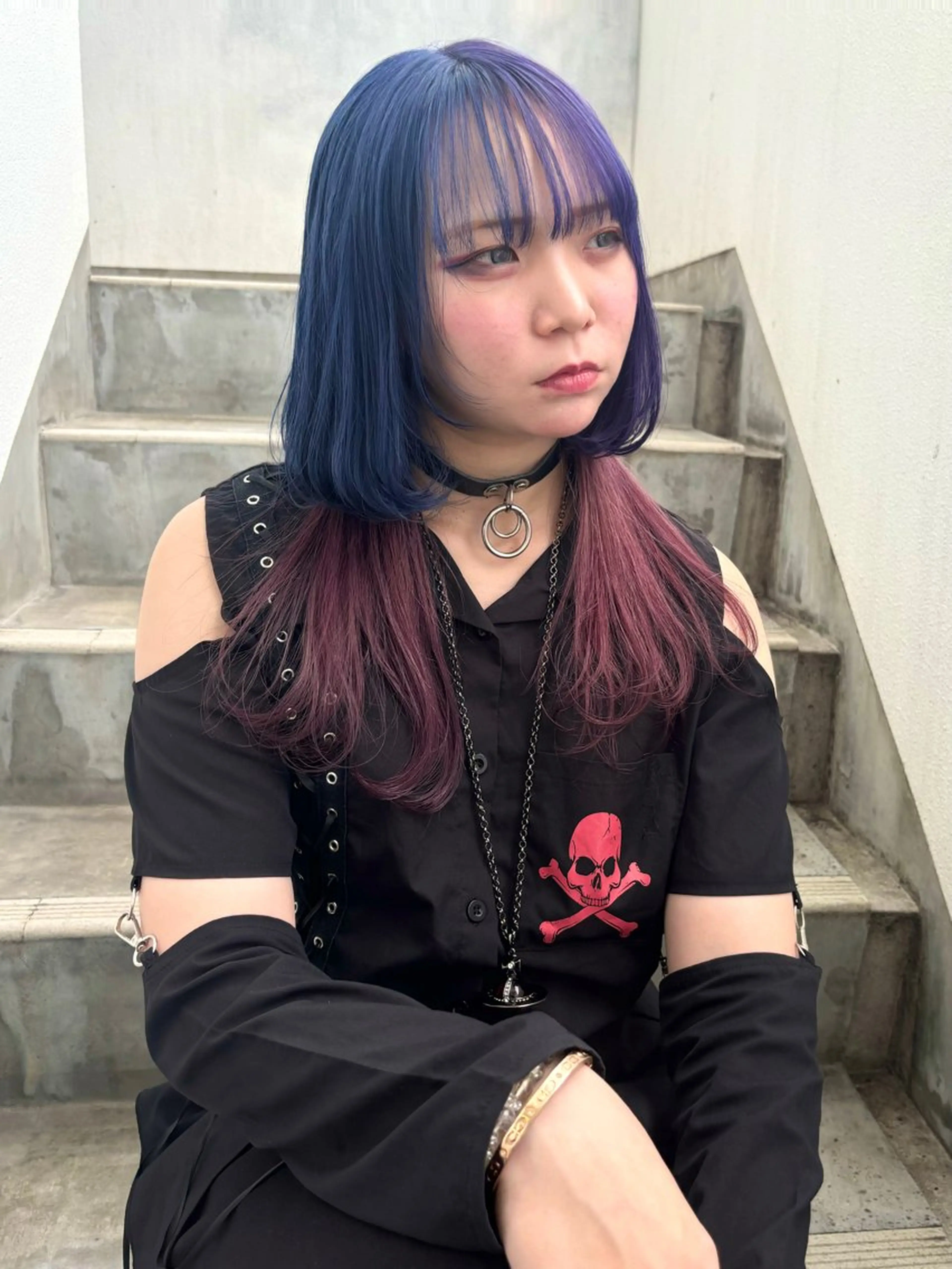 セミロング カラー ヘアカラー lani hair salon所属・SHOTO ハイトー ン/デザインカラーのヘアスタイル