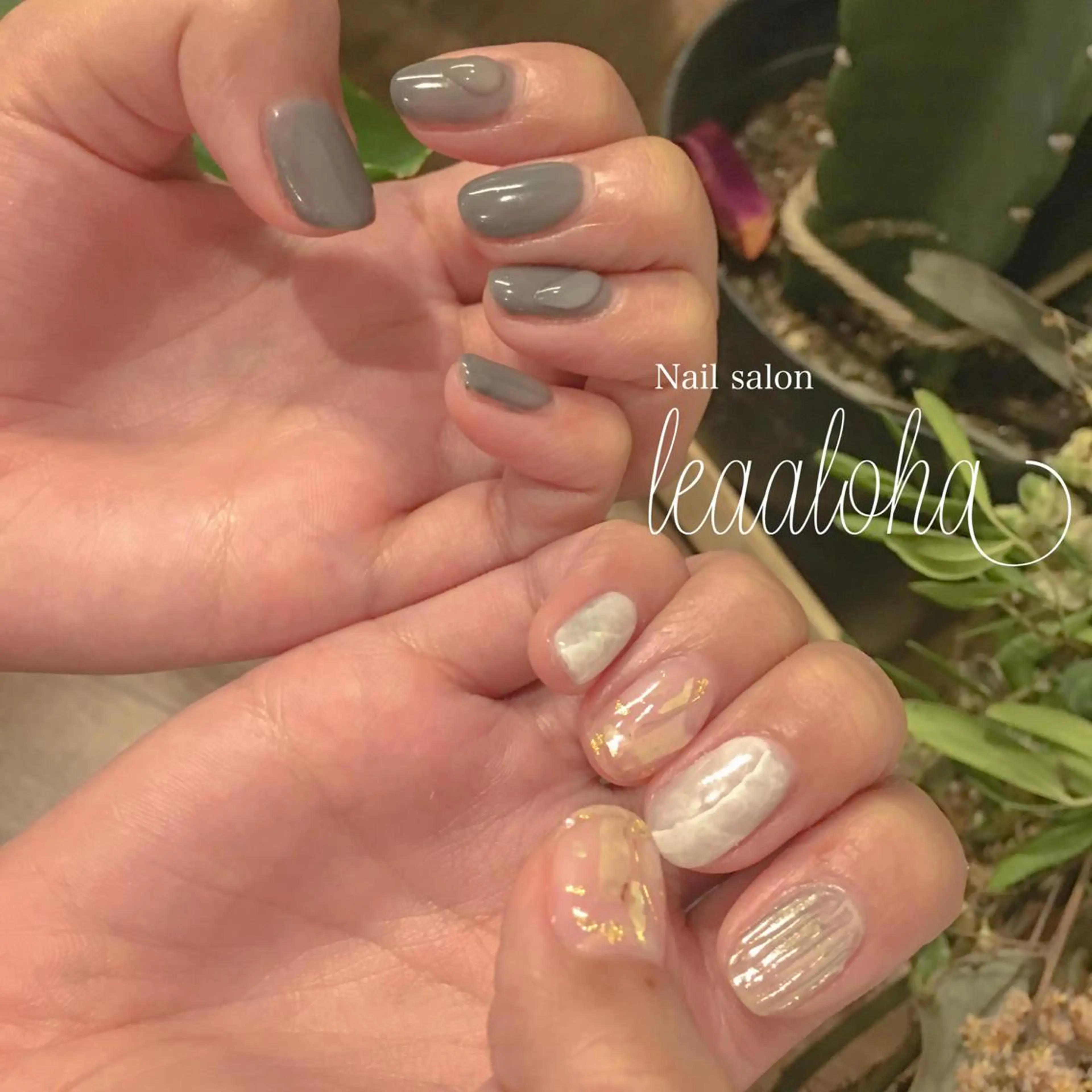 ネイル アートネイル ブラウン クリアネイル フットネイル ジェルネイル ハンドネイル フットネイル leaaloha　byBROWN HAIR所属・レアアロハ宇都宮 /ネイル.メンズ脱毛のネイルデザイン