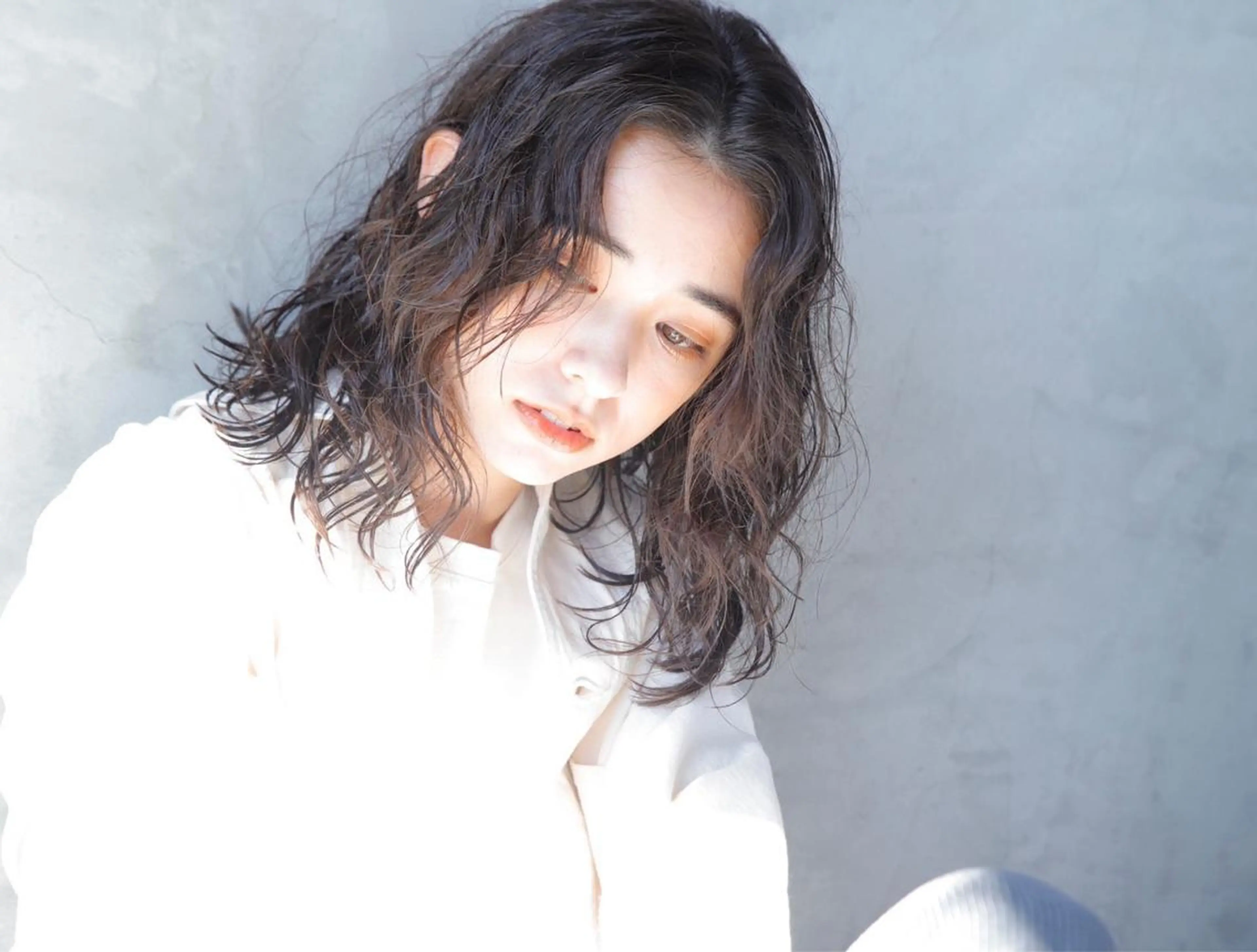 ミディアム 尾崎 優也のヘアスタイル