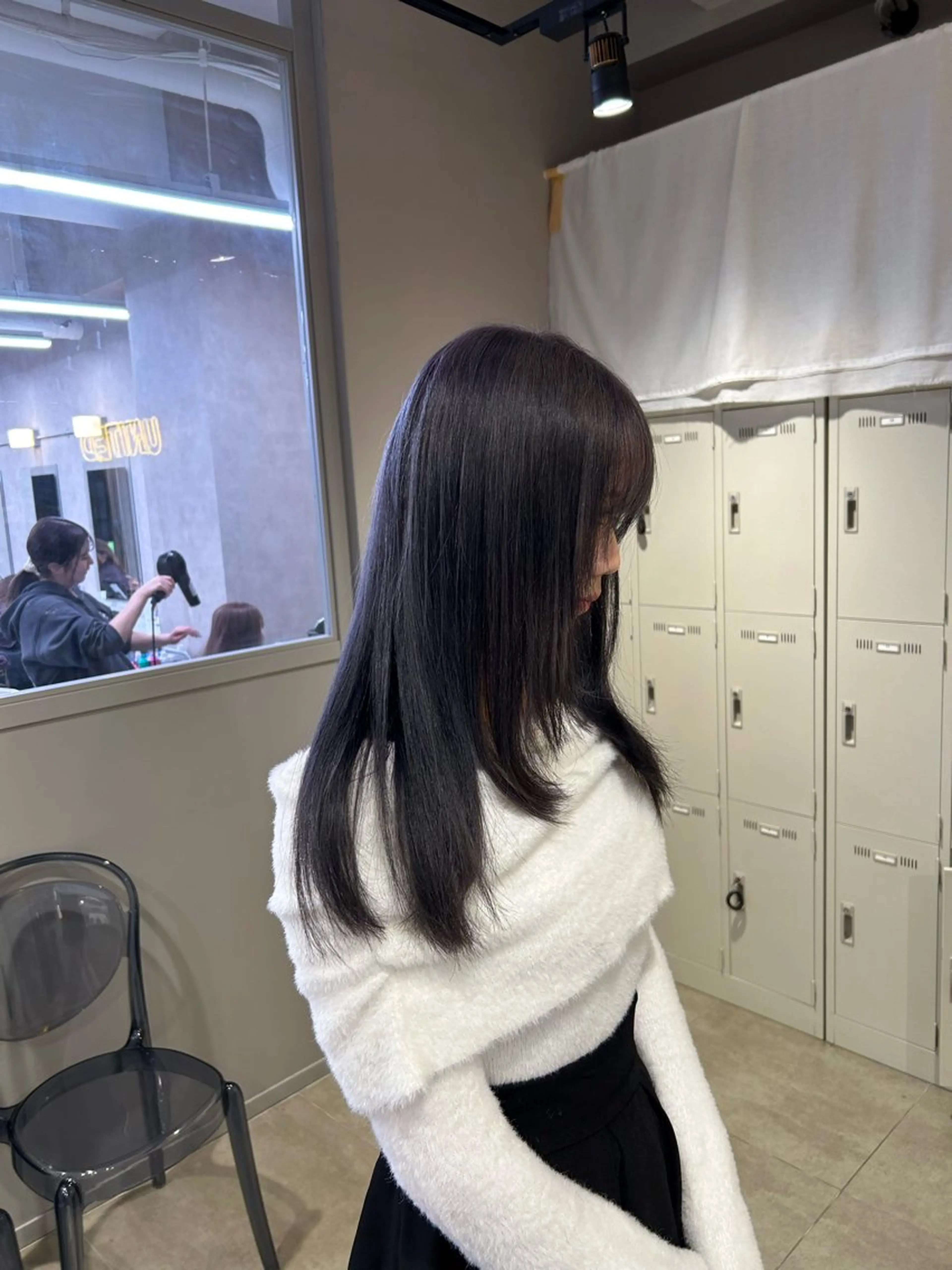 ロング カラー ヘアカラー トリートメント 韓国ヘア暗髪 ダブルカラーメンズ可のヘアスタイル