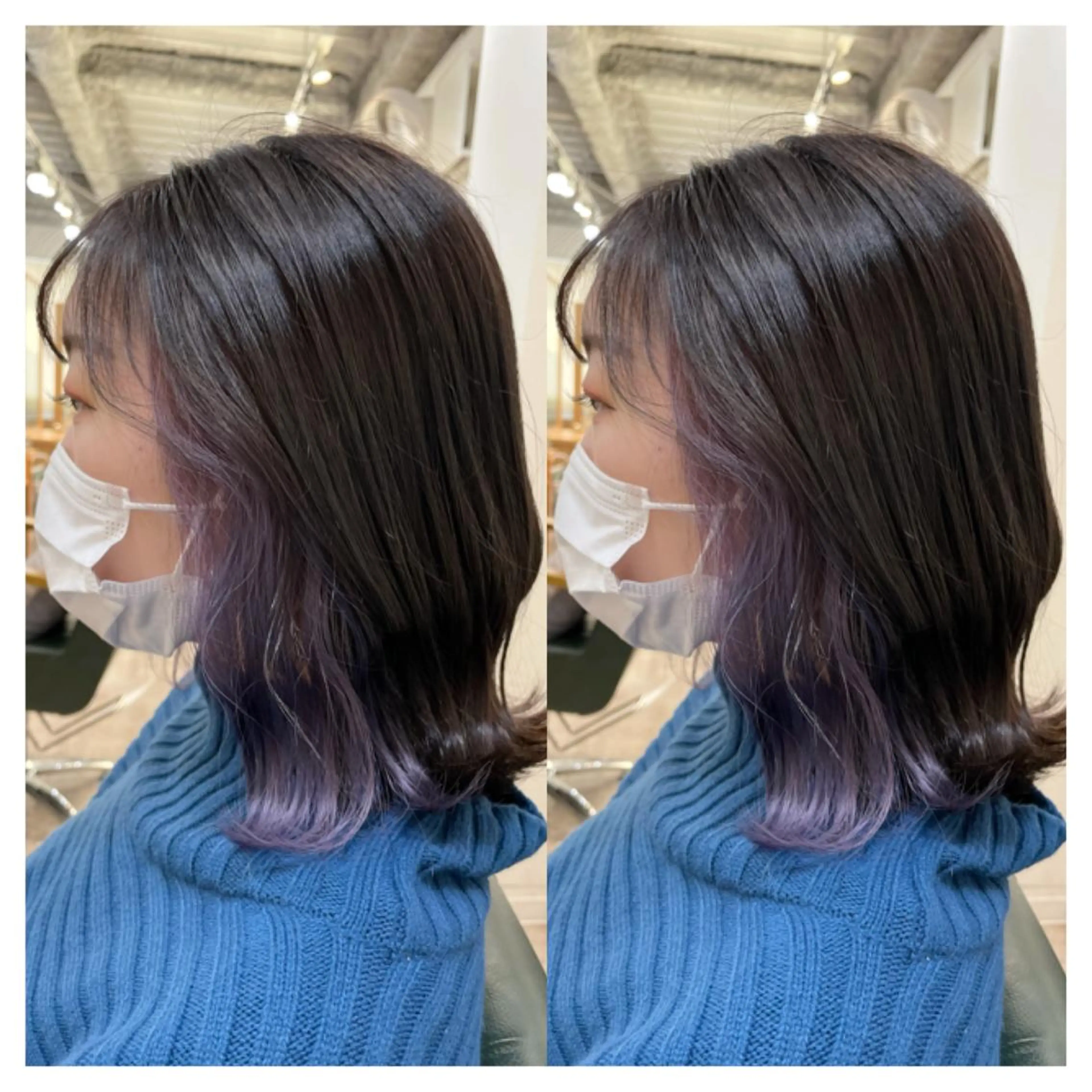 ミディアム カラー ヘアカラー トリートメント 村山 茉衣のヘアスタイル