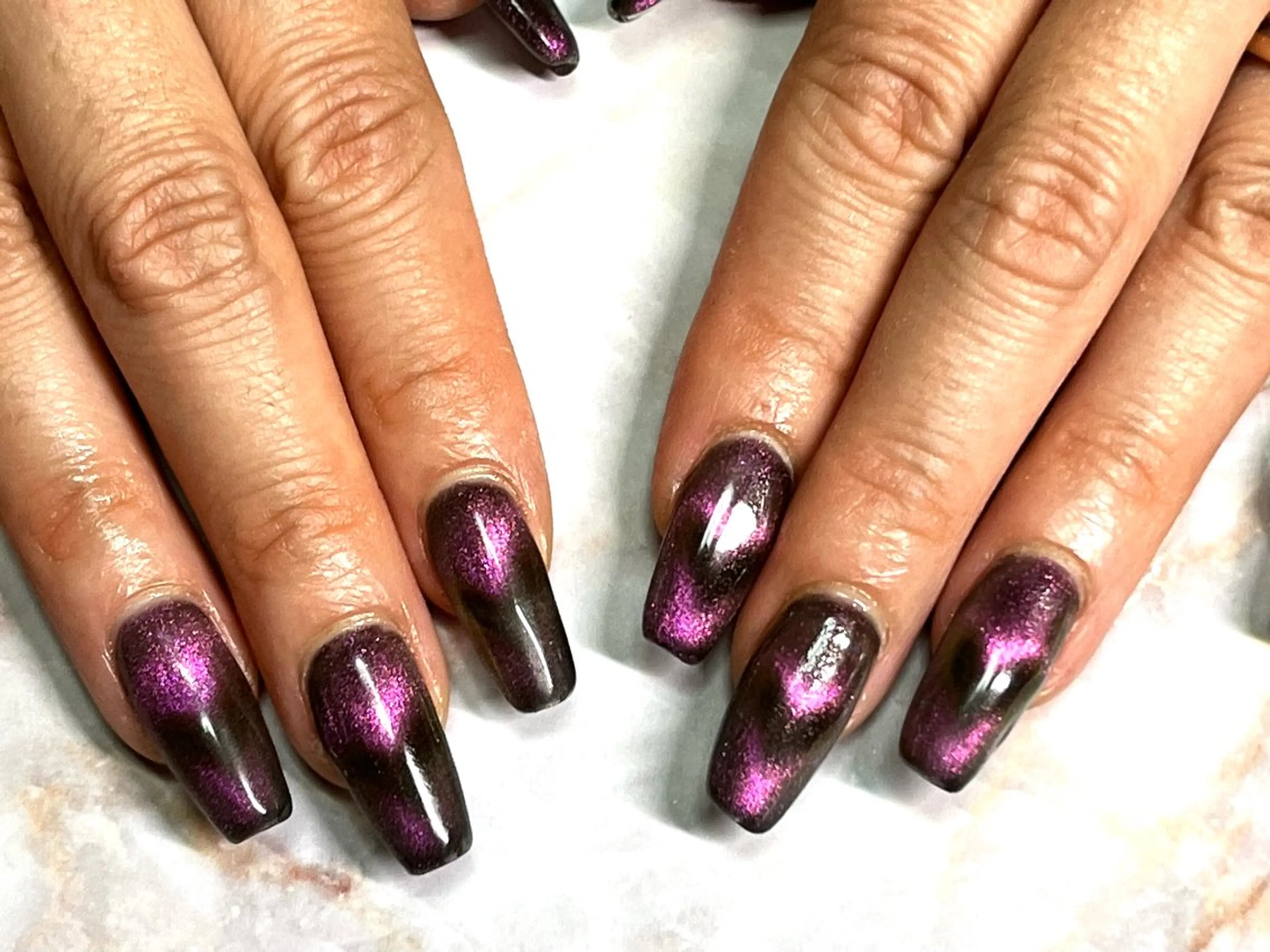 ネイル ハート マグネットネイル ハンドネイル plaisir所属・plaisir プレジールネイルのネイルデザイン