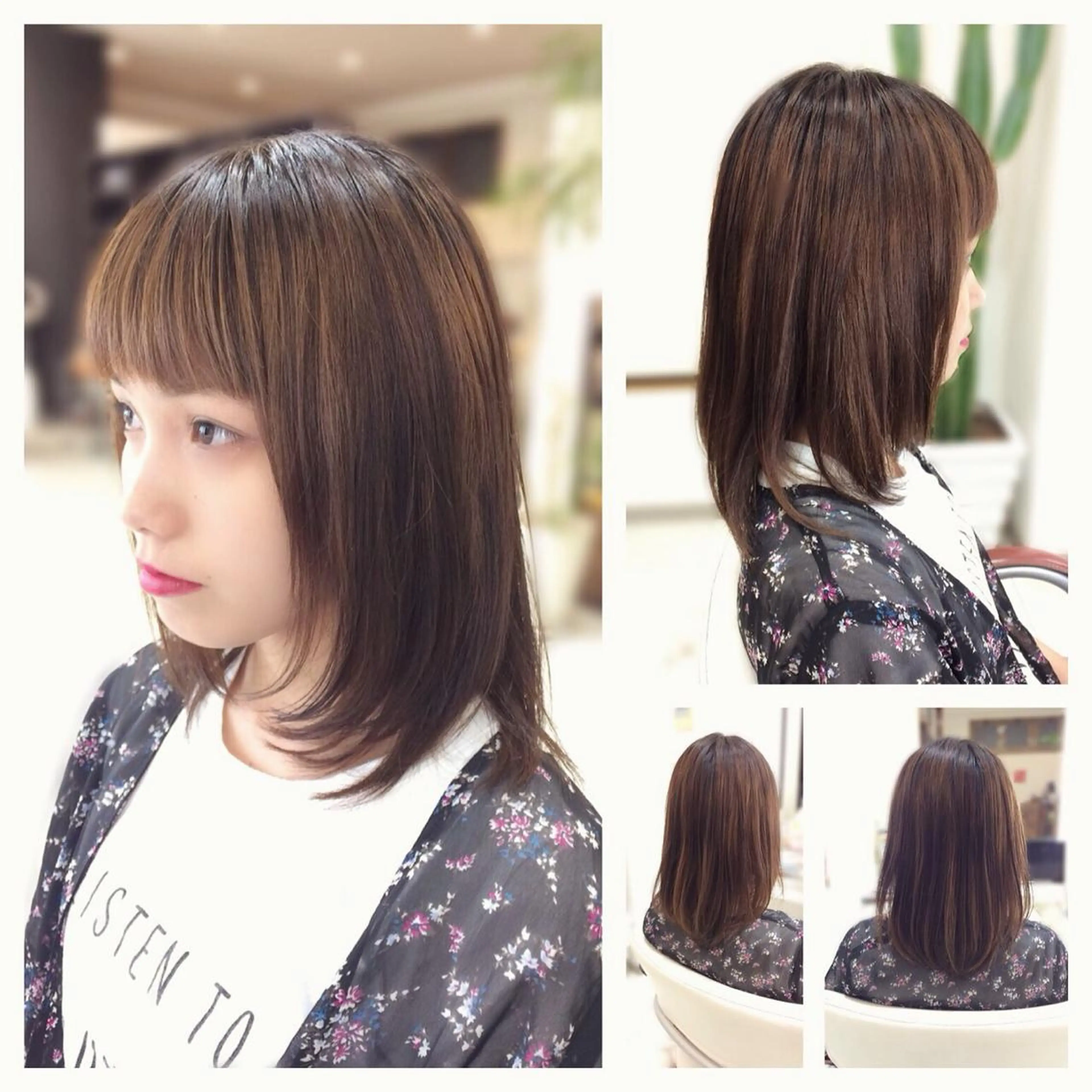 セミロング いけだ ゆうのヘアスタイル