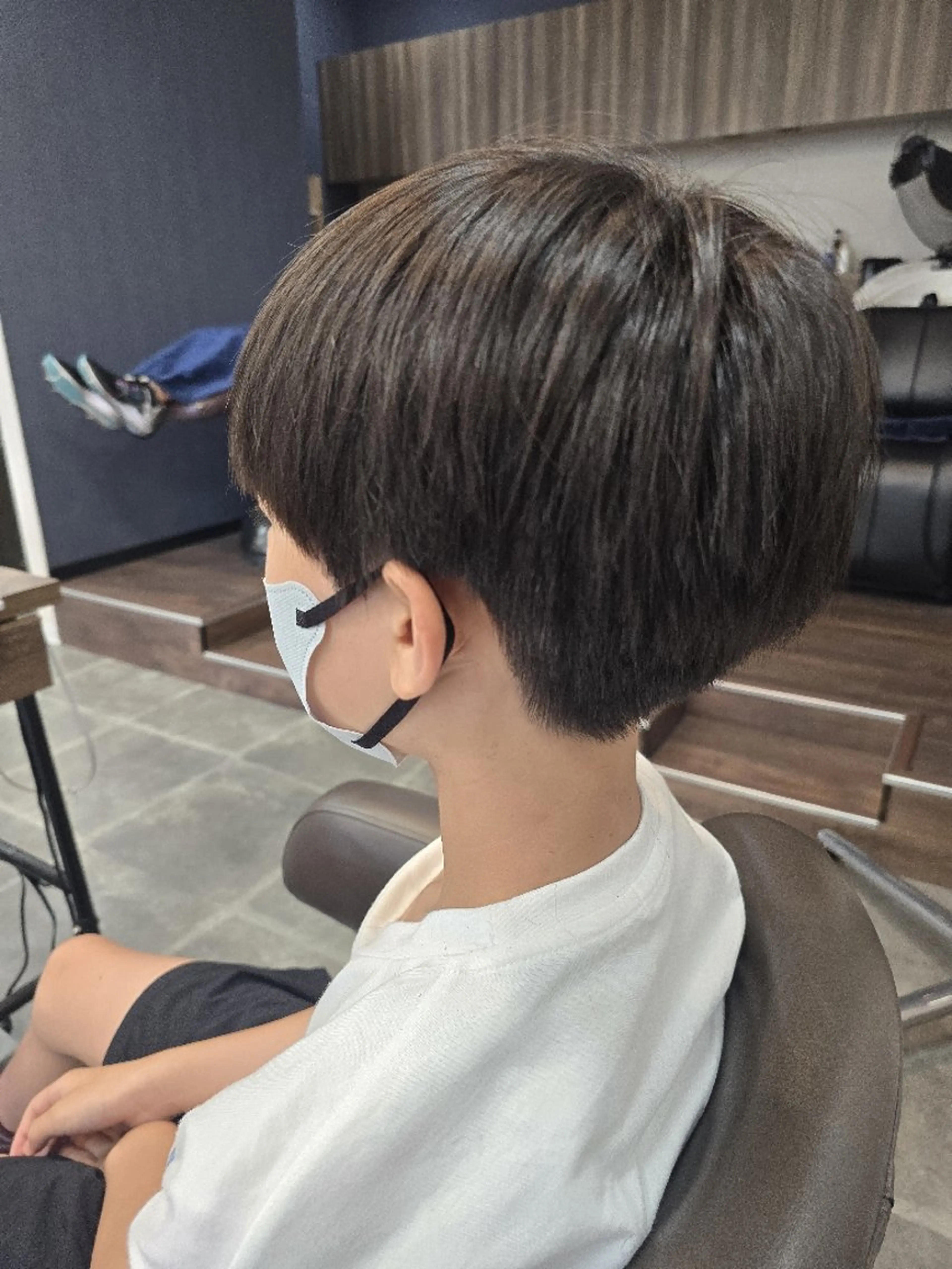 ショート キッズ ハイライト 髪質改善 レイヤーカット ショートヘア トリートメント カット ヘアセット 石川 ジェウンのヘアスタイル