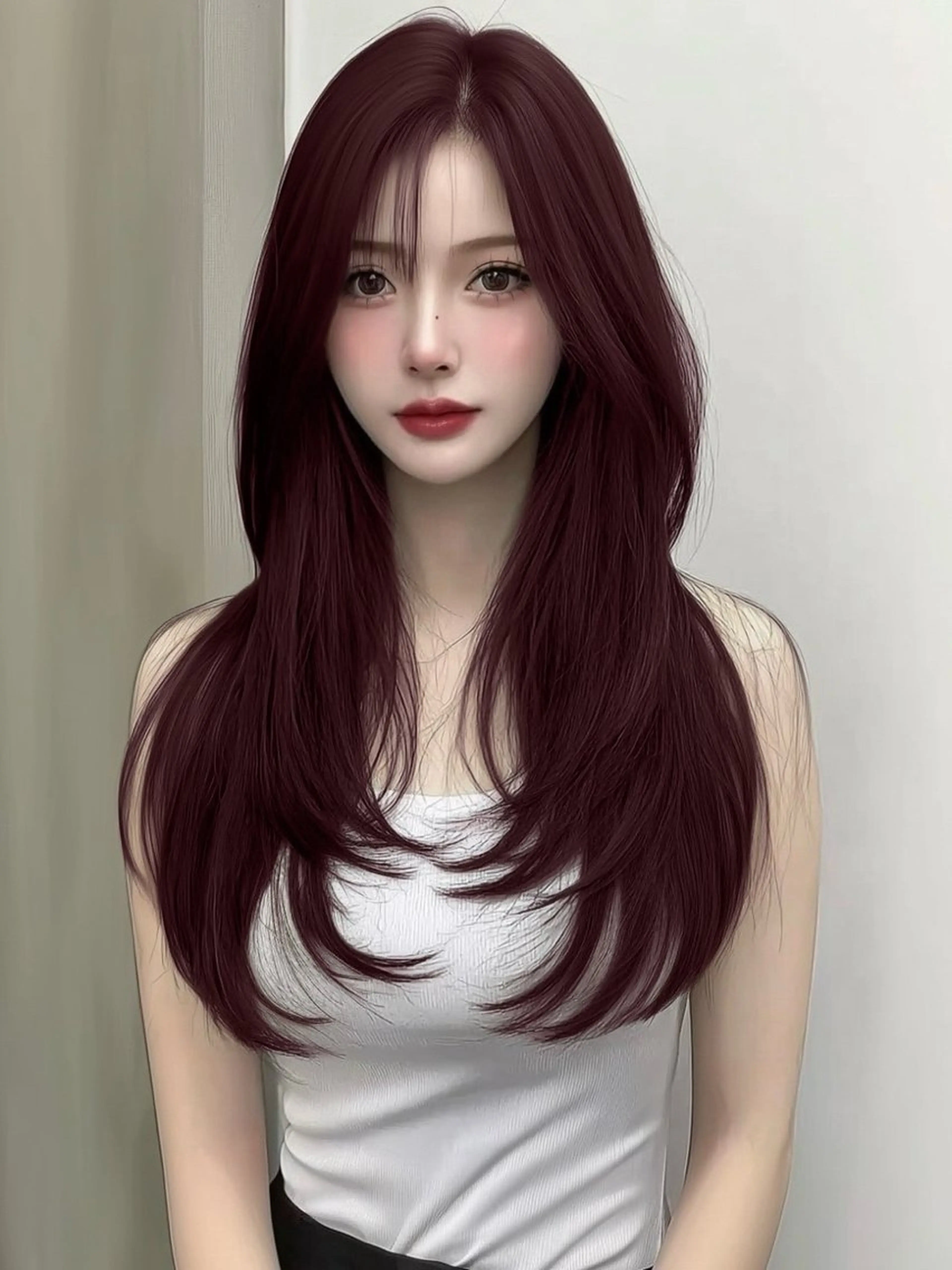 ロング カラー 似合わせカット カット ヘアカラー 渋谷韓国ヘア🇰🇷 SAYAKA🩶ᩚのヘアスタイル