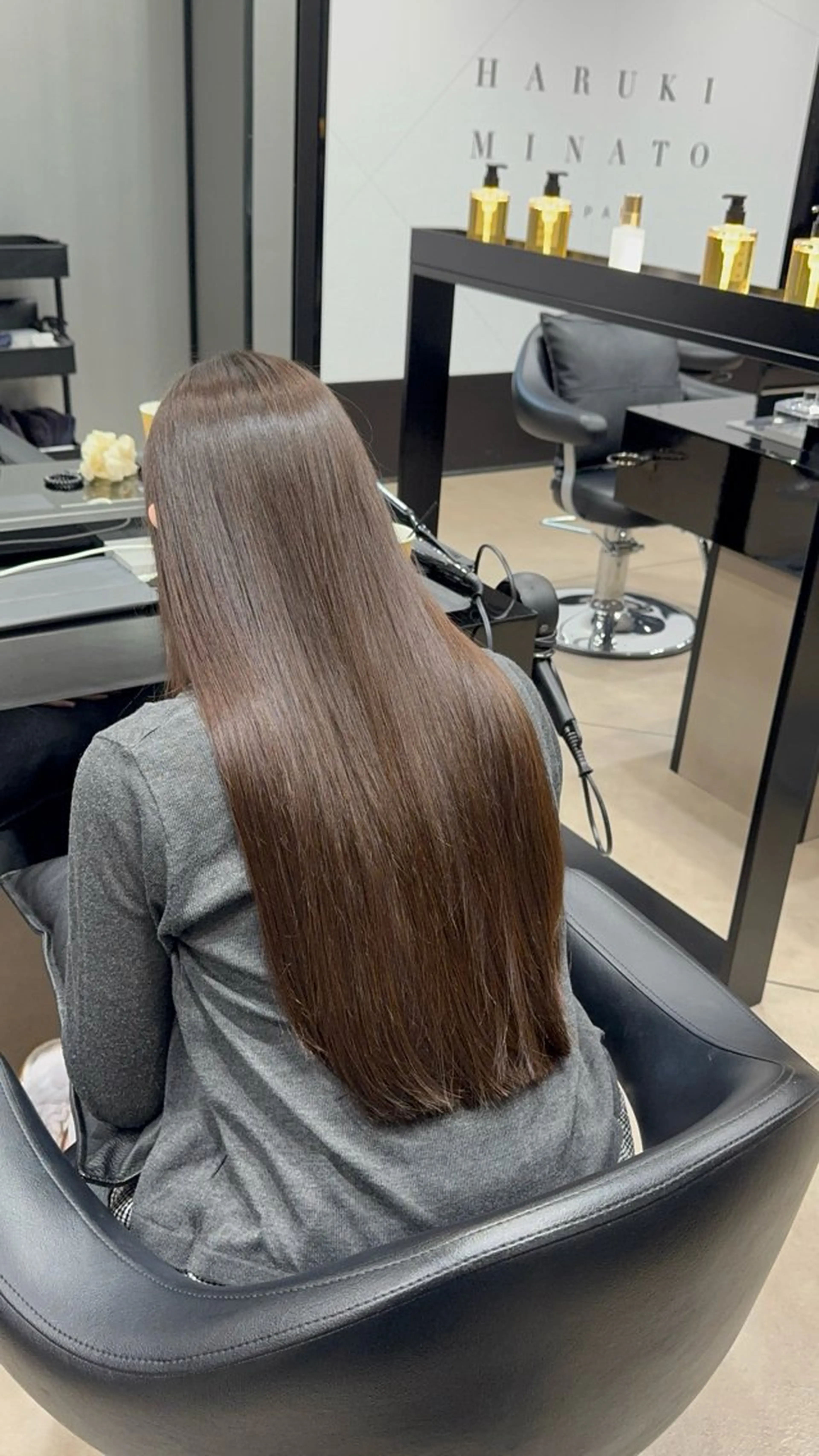 ロング 縮毛矯正 池田 龍生のヘアスタイル